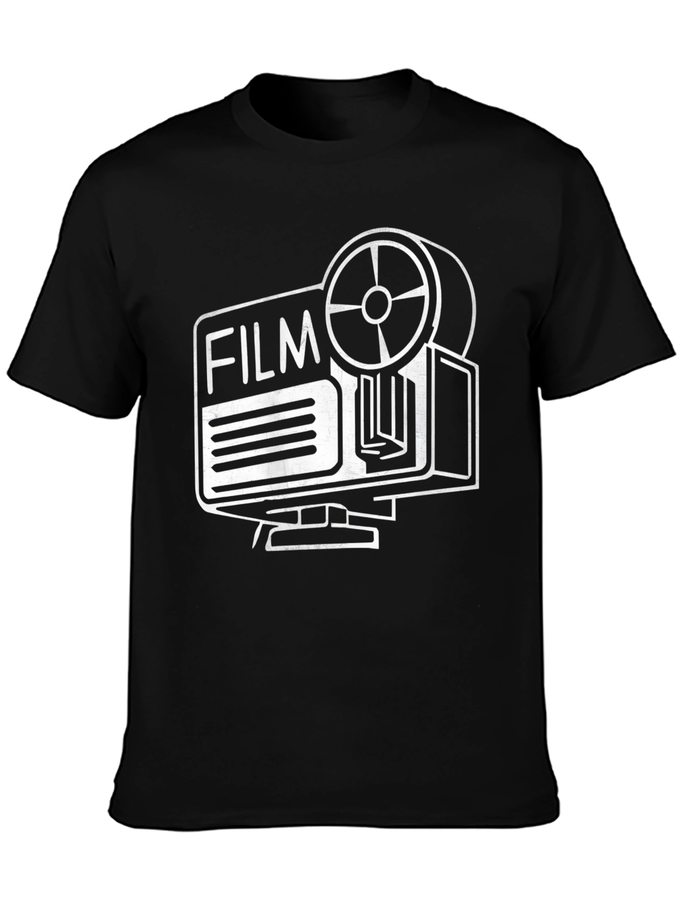 Black Classic Film Projector Graphic Tee - Black view 3