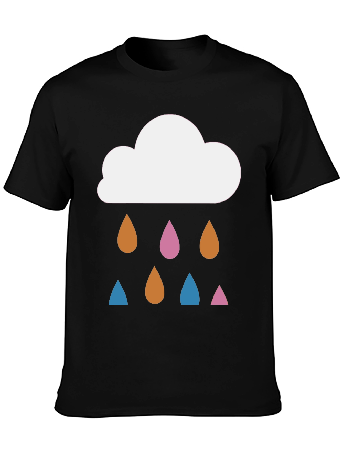 Black Cloud Raindrop T-Shirt: Stylish Graphic Tee view 3