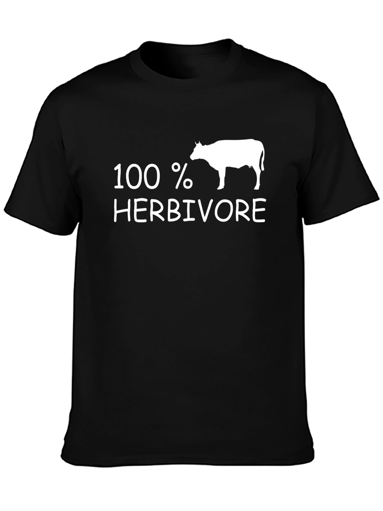 Black 100% Herbivore Black T-Shirt view 3