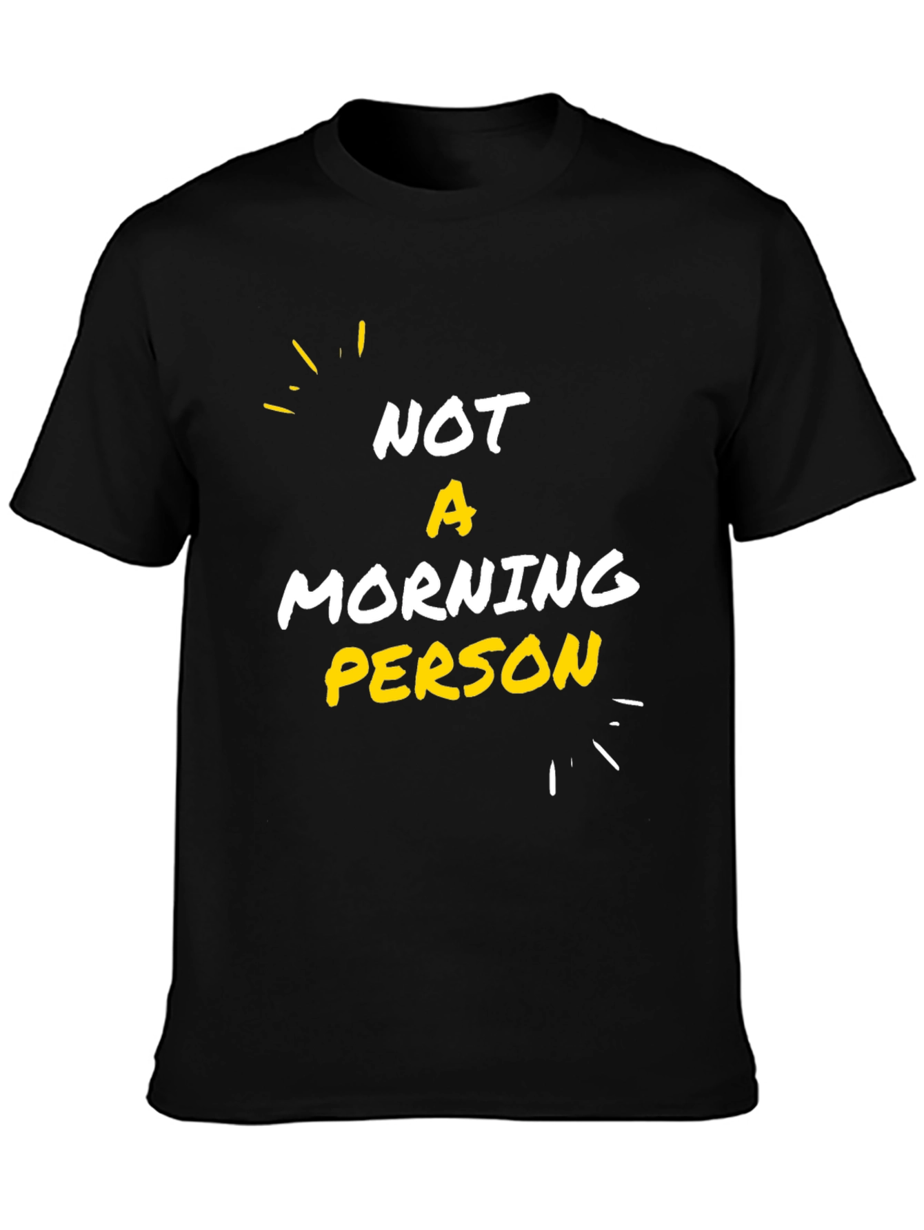 Black Not A Morning Person Graphic T-Shirt view 3