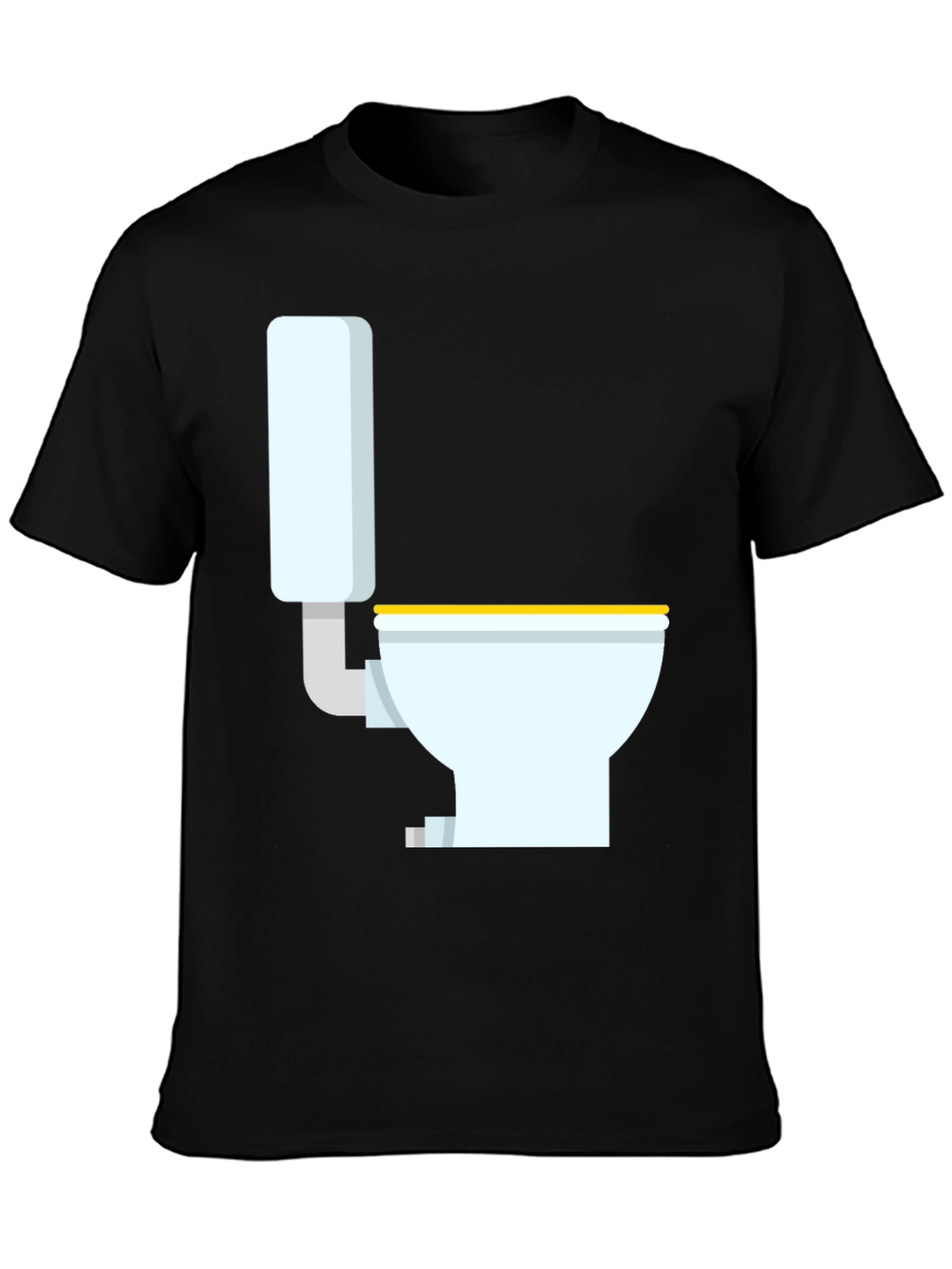 Black Novelty Toilet Graphic T-Shirt - Black view 3