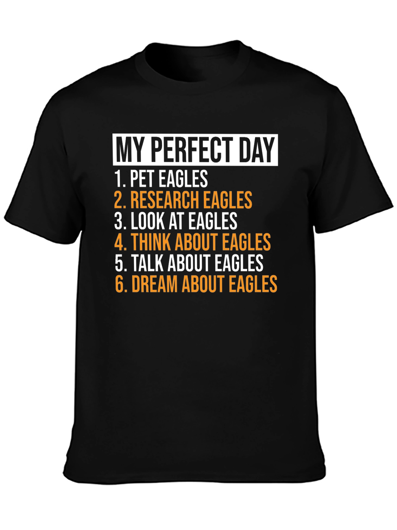 Black My Perfect Day Eagles T-Shirt view 3