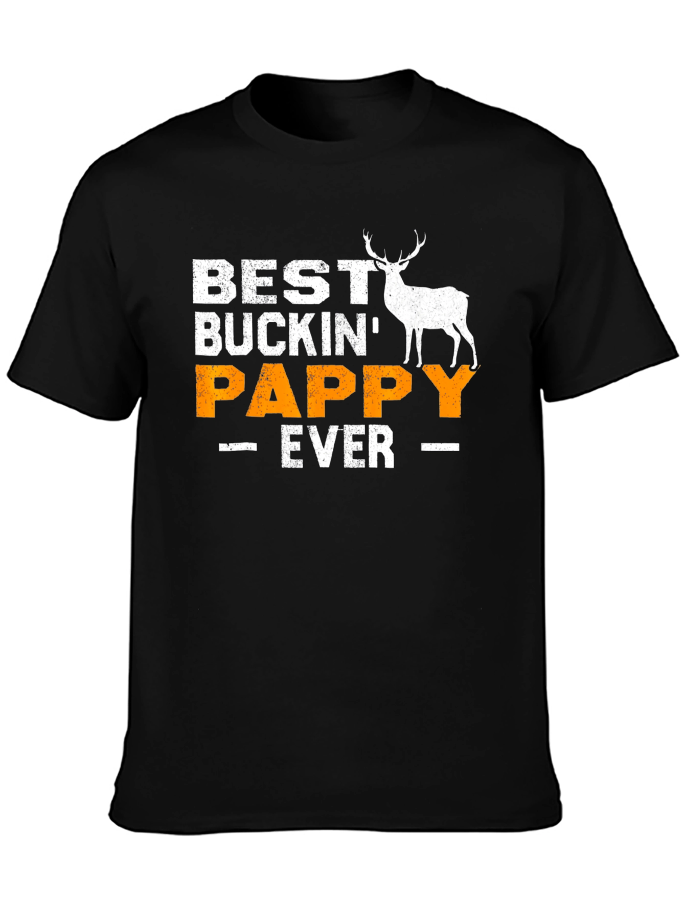 Black Best Buckin' Pappy Ever T-Shirt view 3