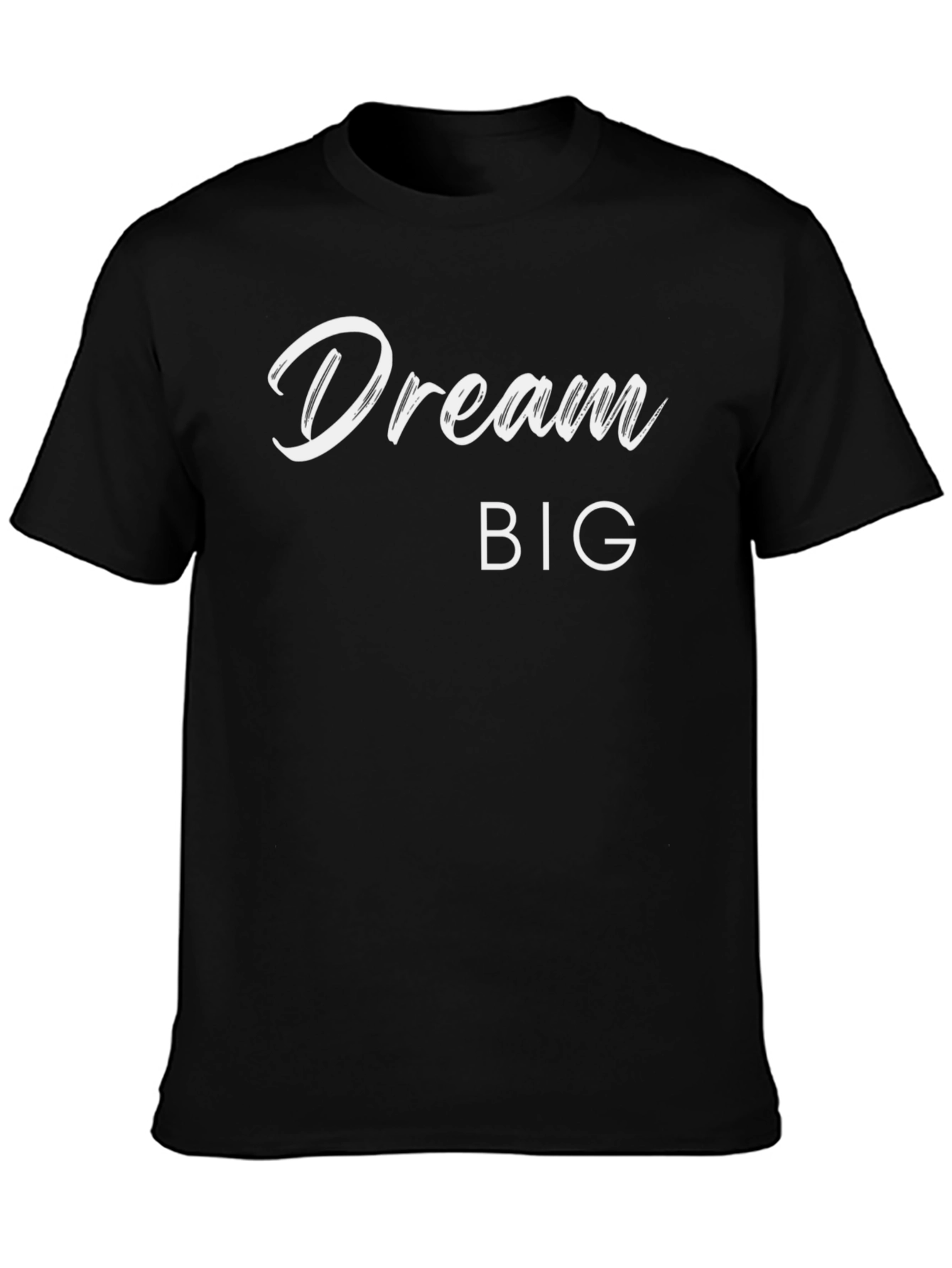 Black Dream Big Graphic Tee - Motivation T-Shirt view 3