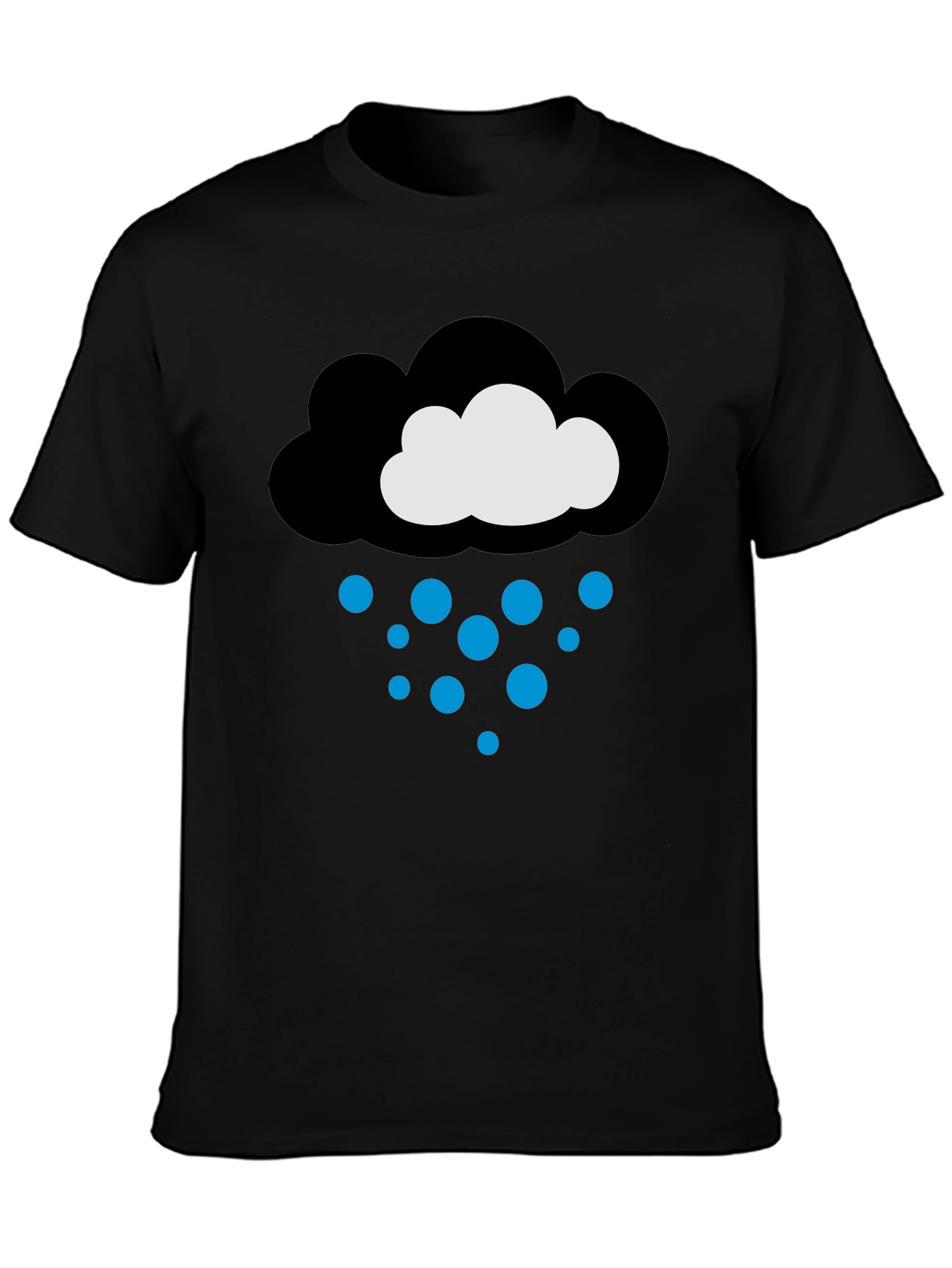 Black Rain Cloud Graphic T-Shirt - Black view 3