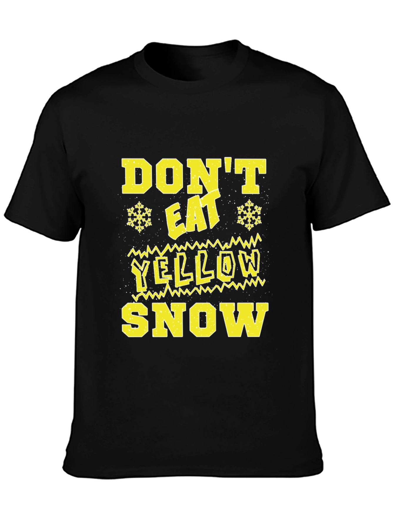 Black Don't Eat Yellow Snow Novelty T-Shirt view 3