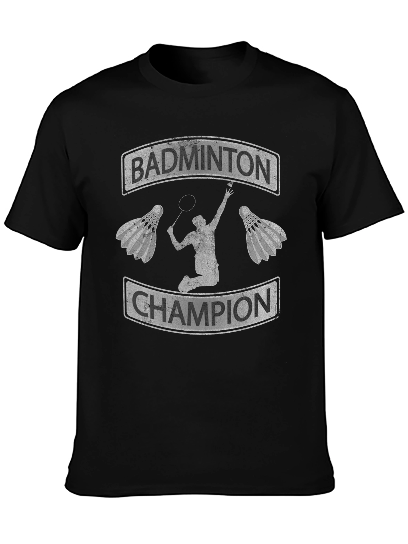 Black Badminton Champion Graphic Tee view 3