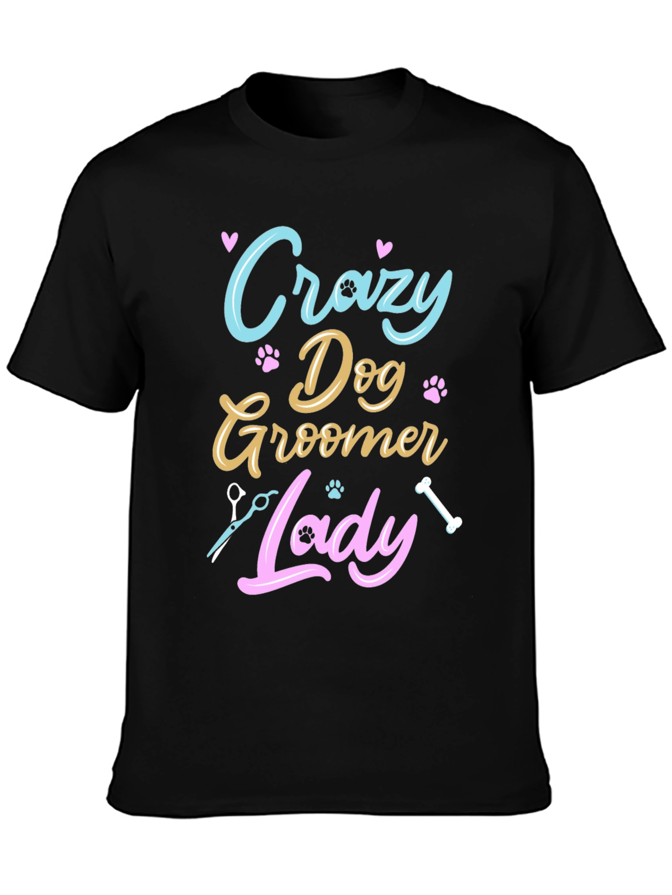 Crazy Dog Groomer Lady T-Shirt - 3