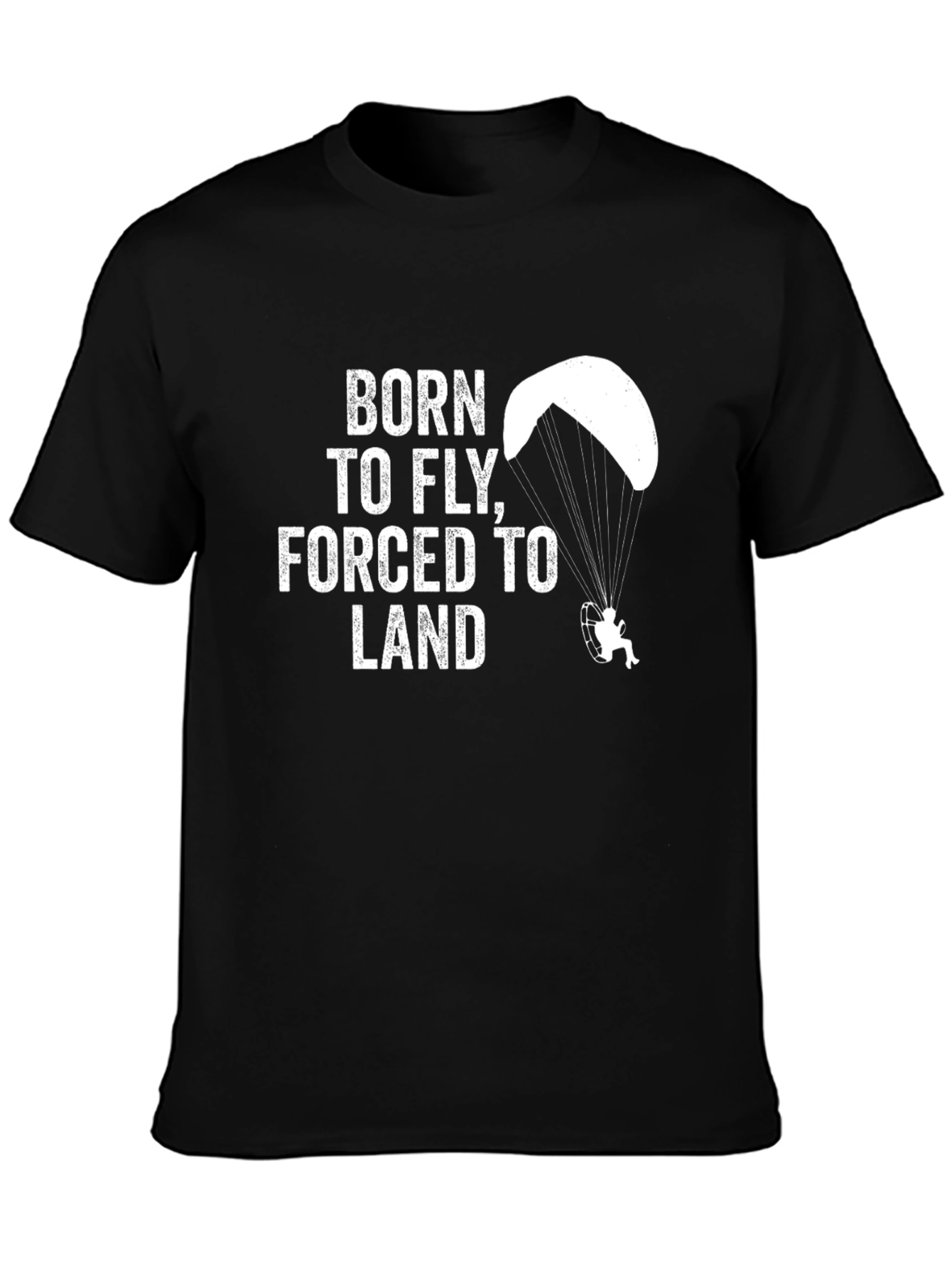 Black Born to Fly Black T-Shirt view 3