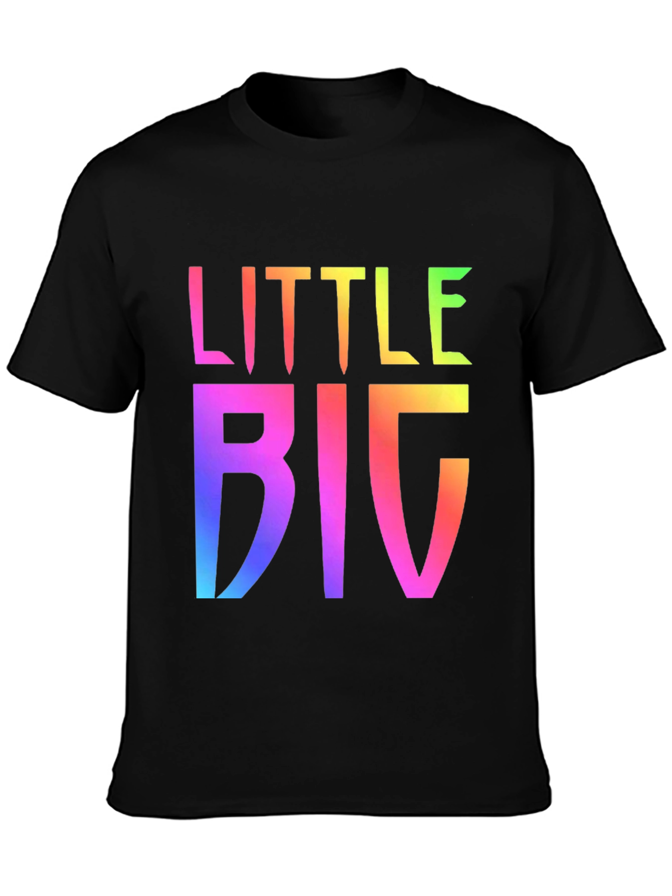 Black Little Big Rainbow Graphic Tee view 3