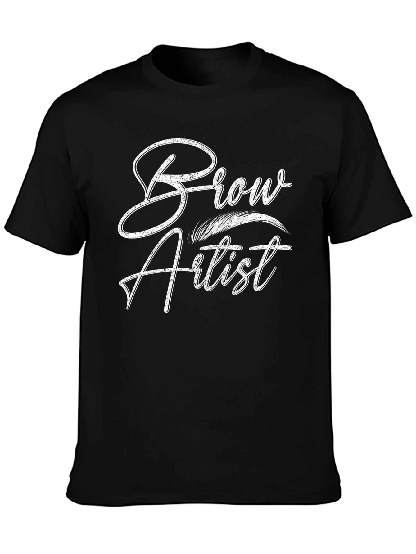 Black Brow Artist Graphic Tee - Unisex Black T-Shirt view 3