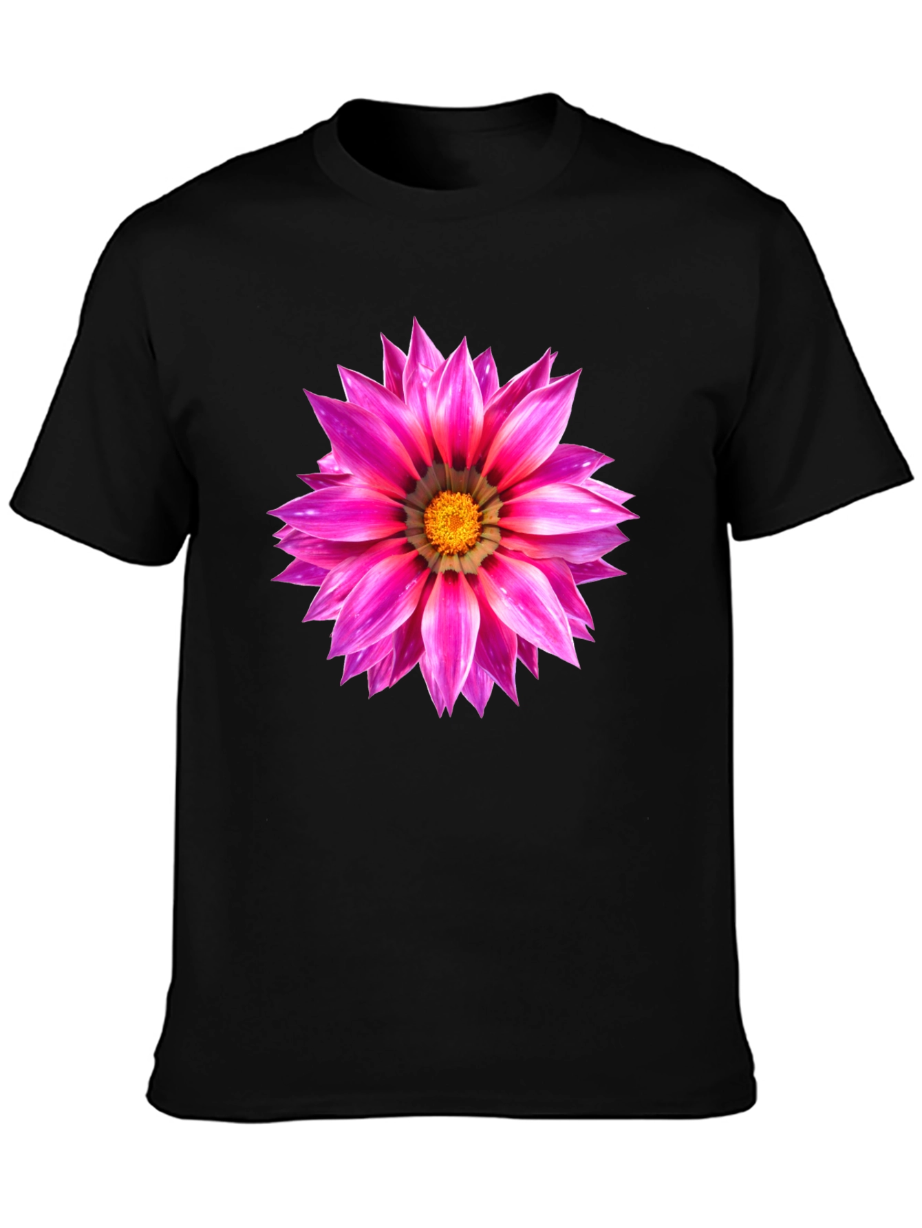 Pink Flower Graphic Tee - Mens Casual Shirt - 3