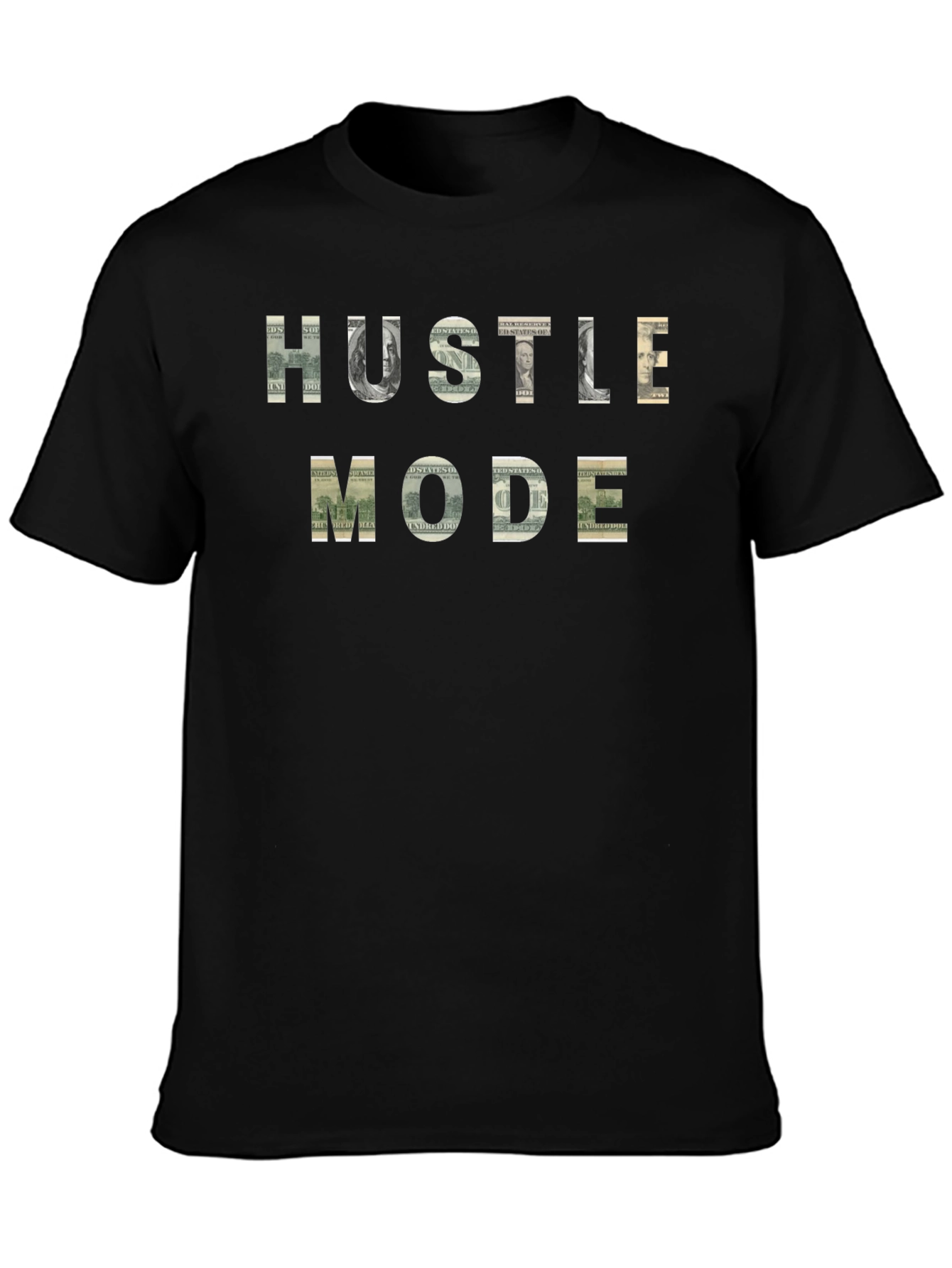 Hustle Mode Graphic Print Black Tee - 3