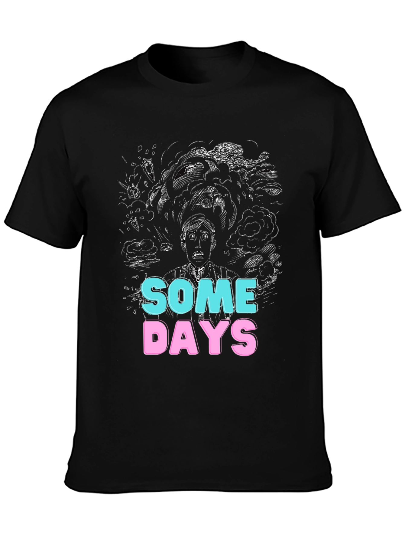 Black Some Days Graphic Tee - Unique Design view 3
