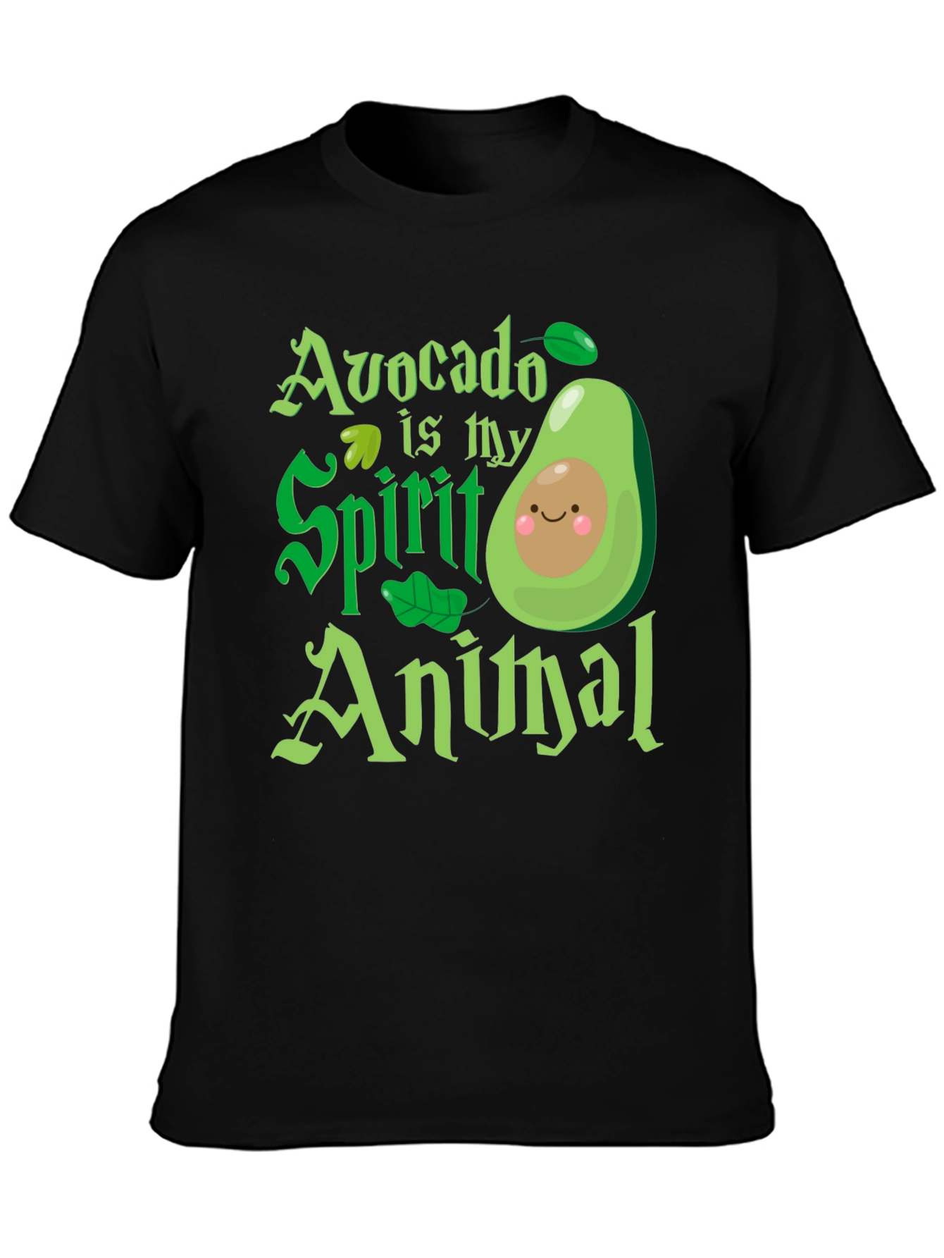 Black Avocado is My Spirit Animal - Graphic T-Shirt view 3