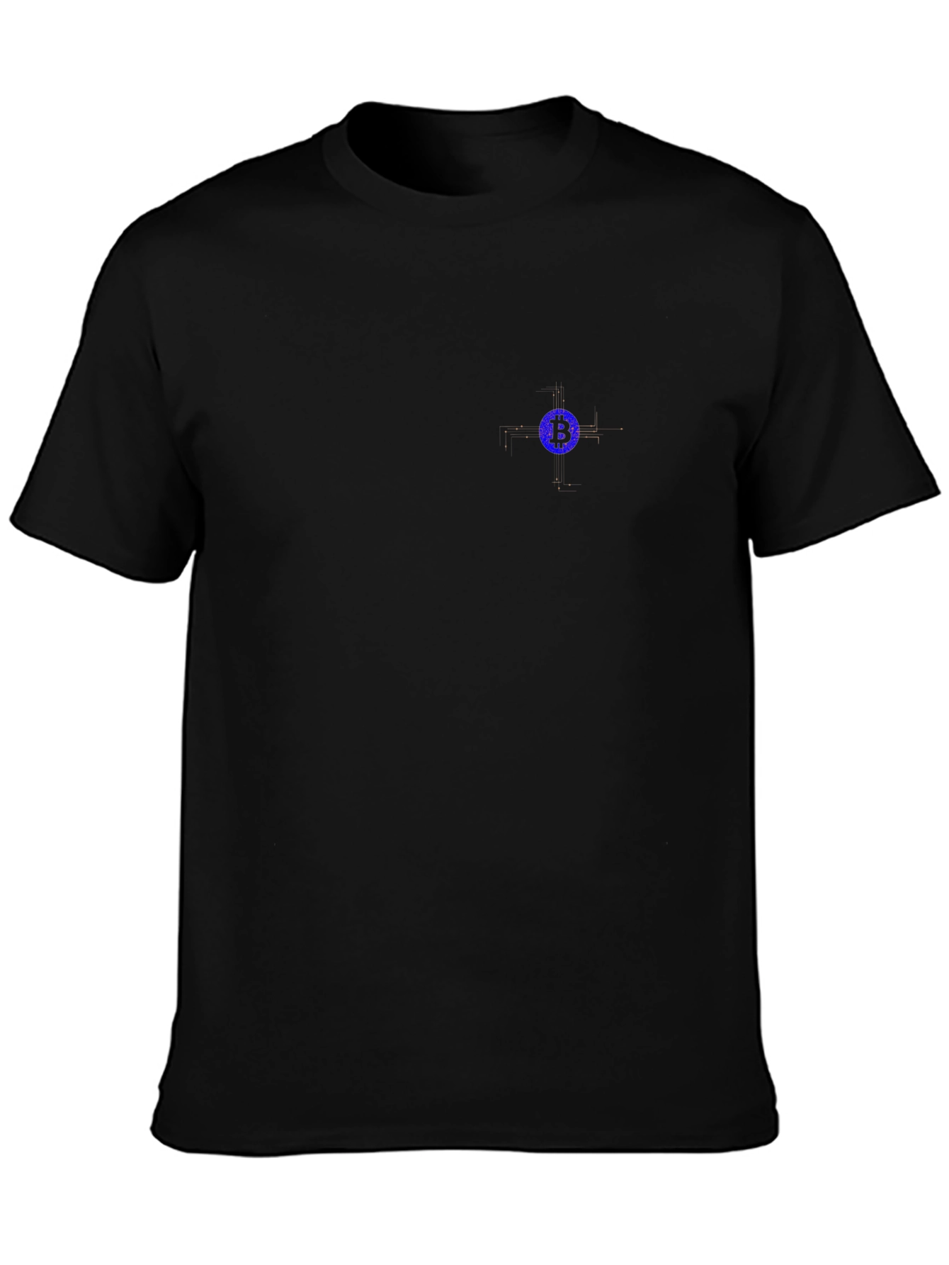 Black Men's Black Bitcoin T-Shirt view 3