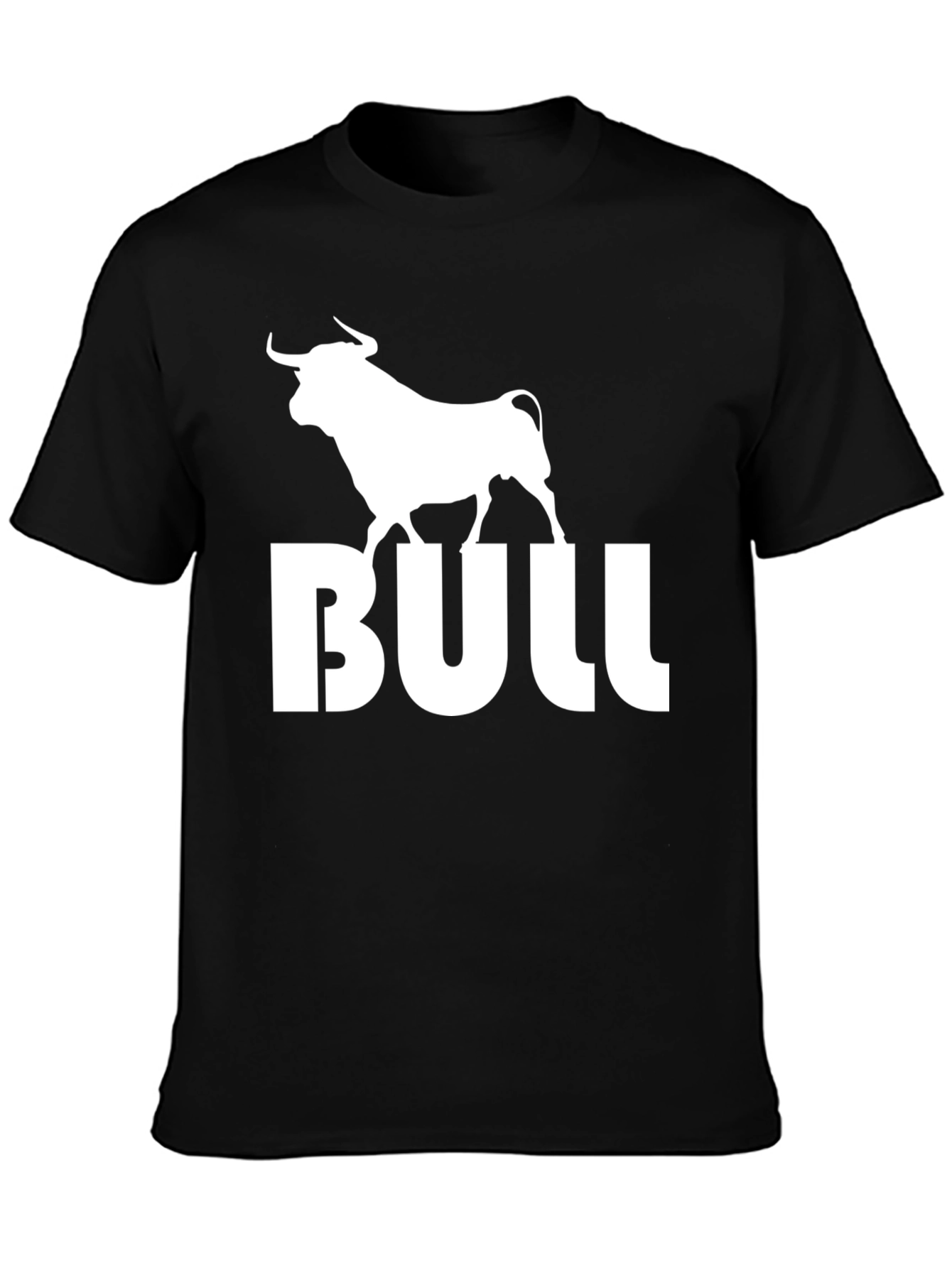 Black Bold Bull Graphic Tee - Black Cotton Blend view 3