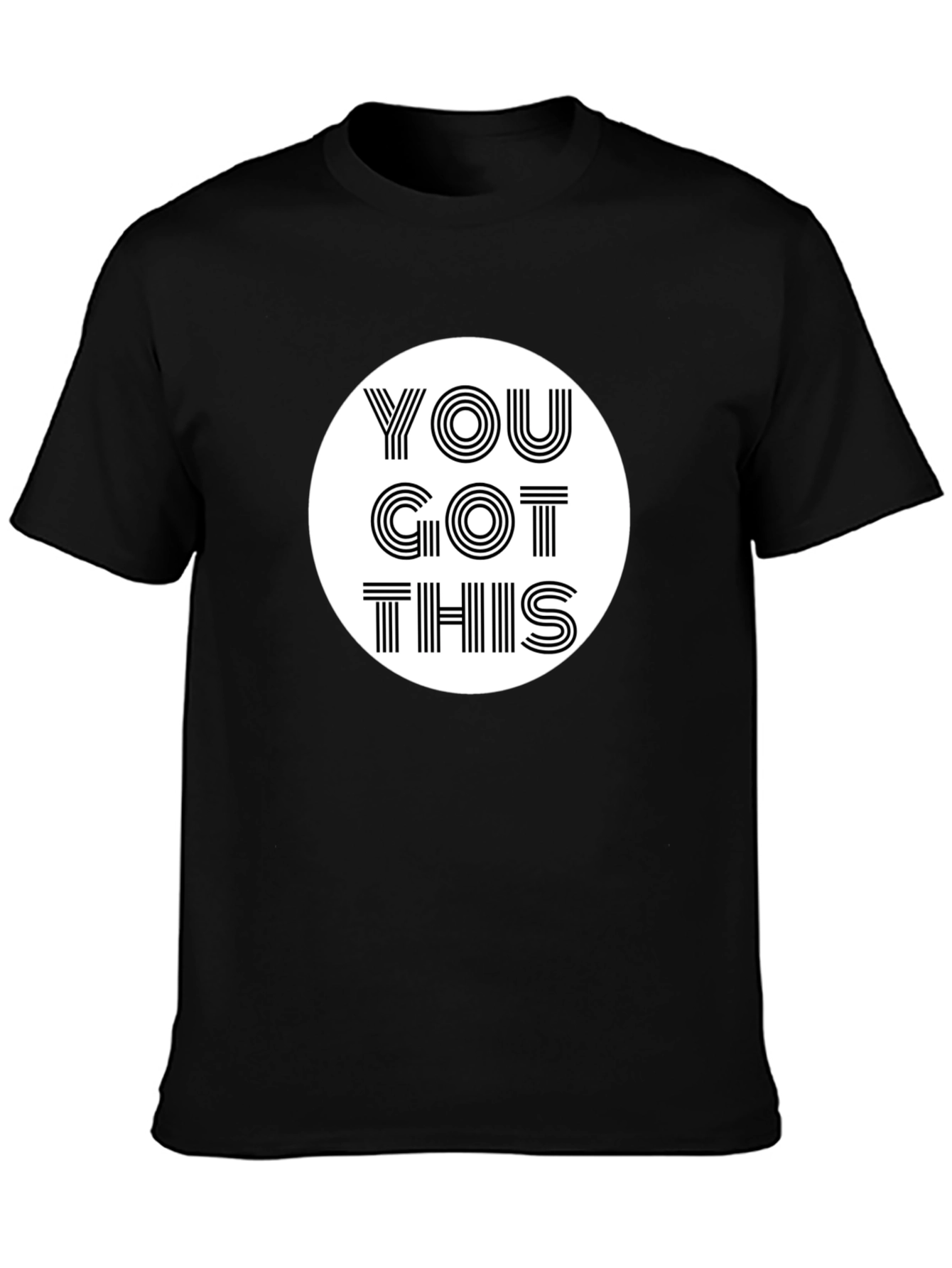 Black Motivational T-Shirt - You Got This - Black view 3