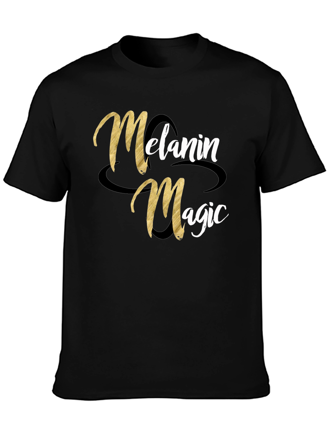 Black Melanin Magic Graphic Tee - Stylish Black T-Shirt view 3