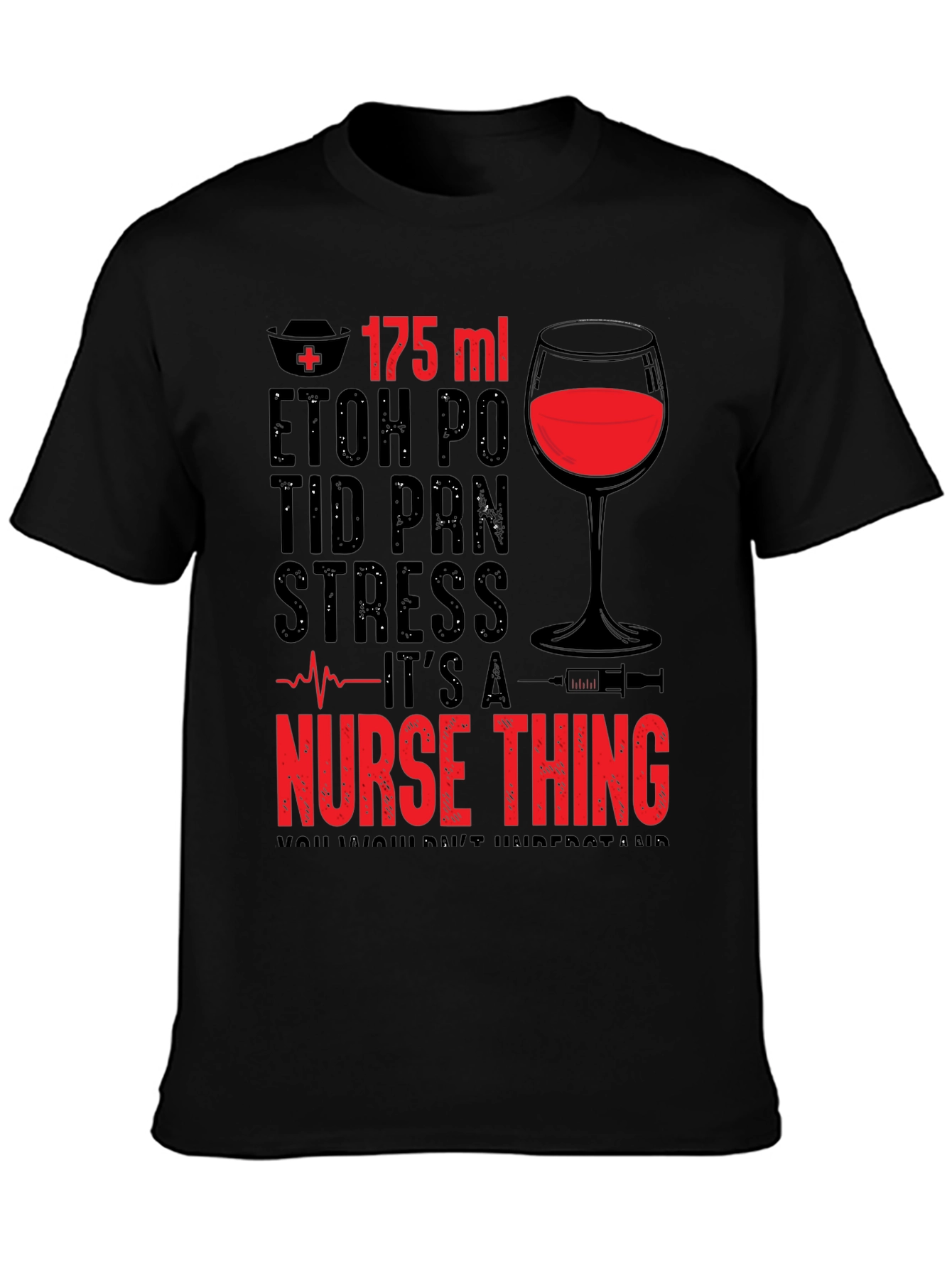 Black Nurse Thing Graphic T-Shirt view 3
