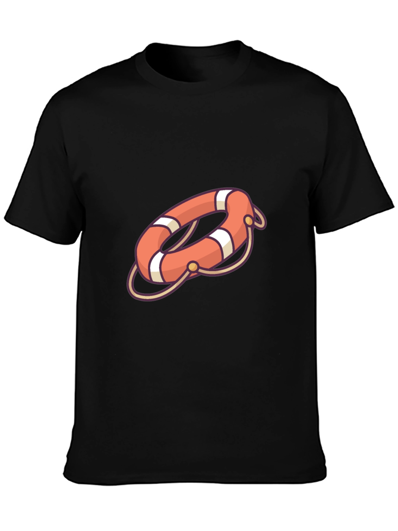 Black Life Preserver Graphic Tee - Stylish Comfort view 3