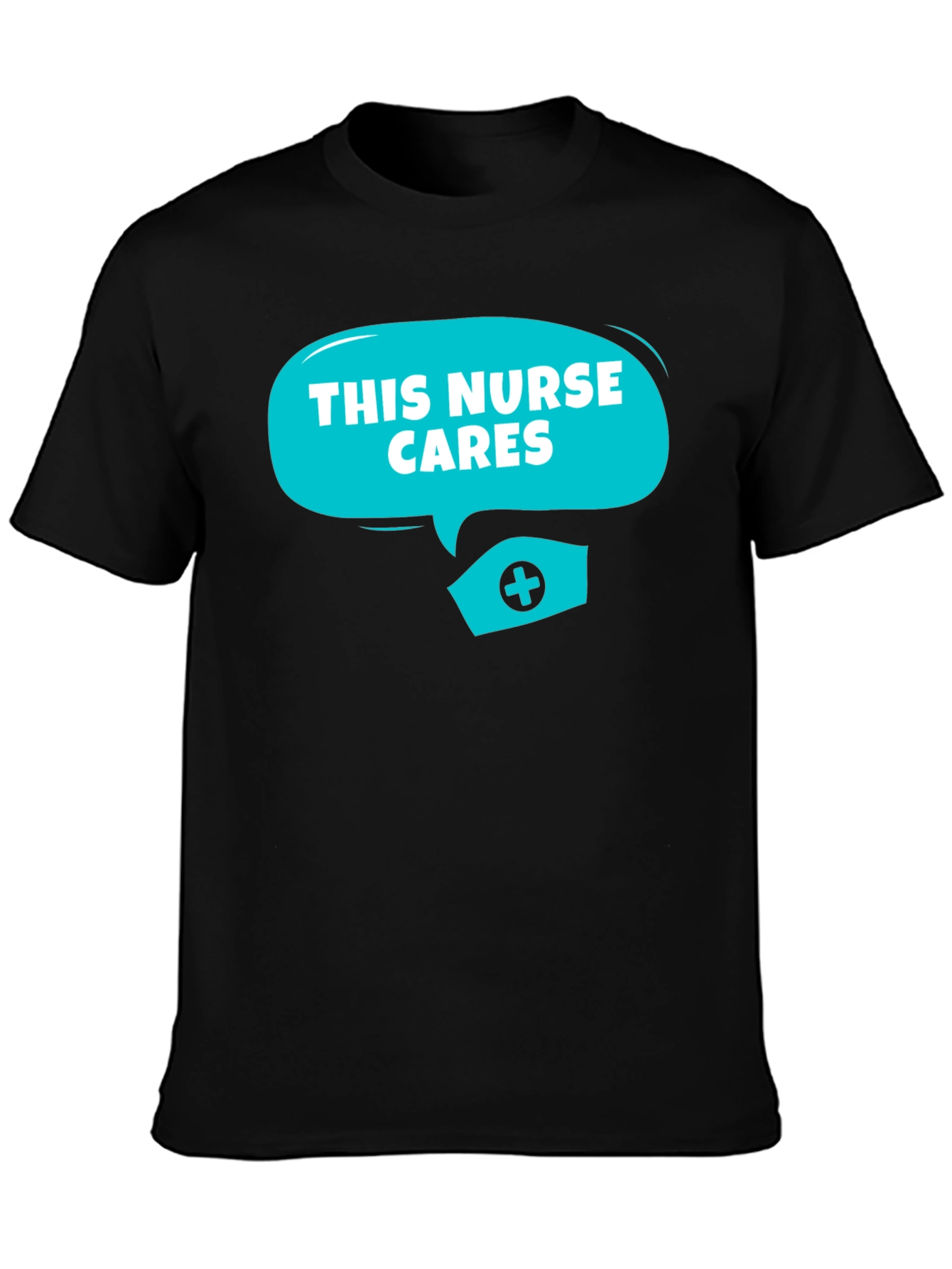 Black This Nurse Cares T-Shirt - Unisex view 3