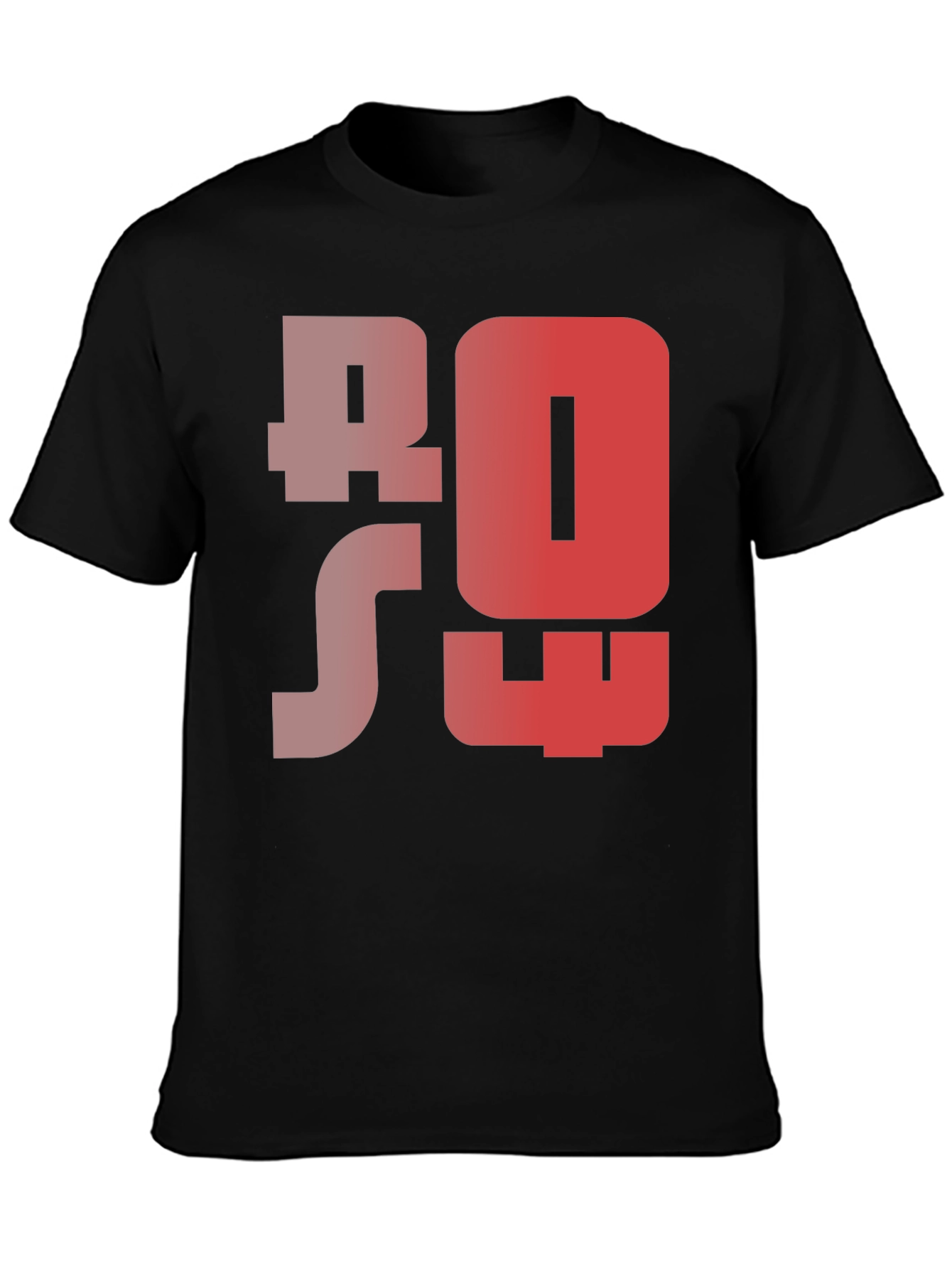 Black ROS T-Shirt - Unique Graphic Tee view 3