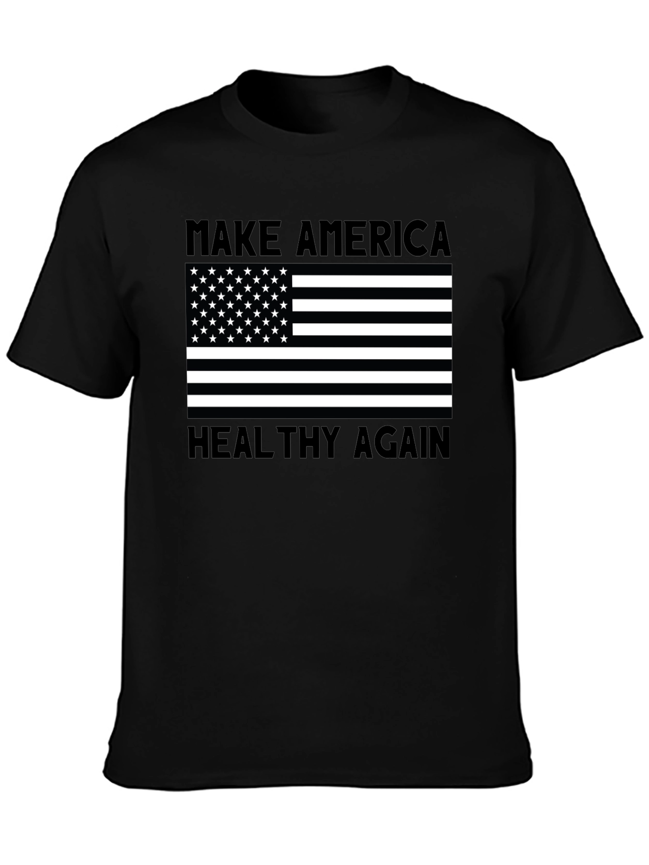 Black Make America Healthy Again Tee view 3
