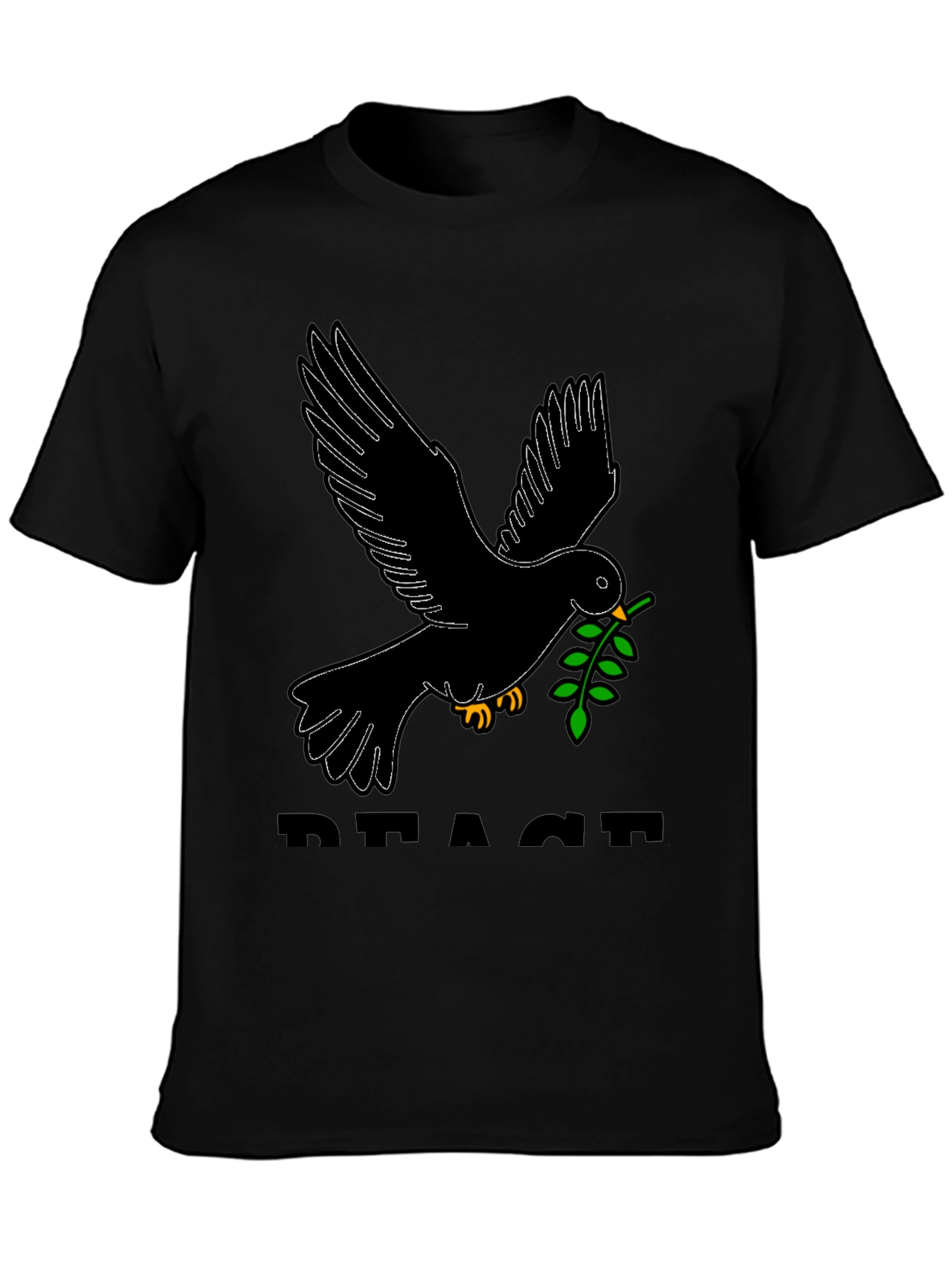 Black Peace Dove Graphic Tee - Black view 3