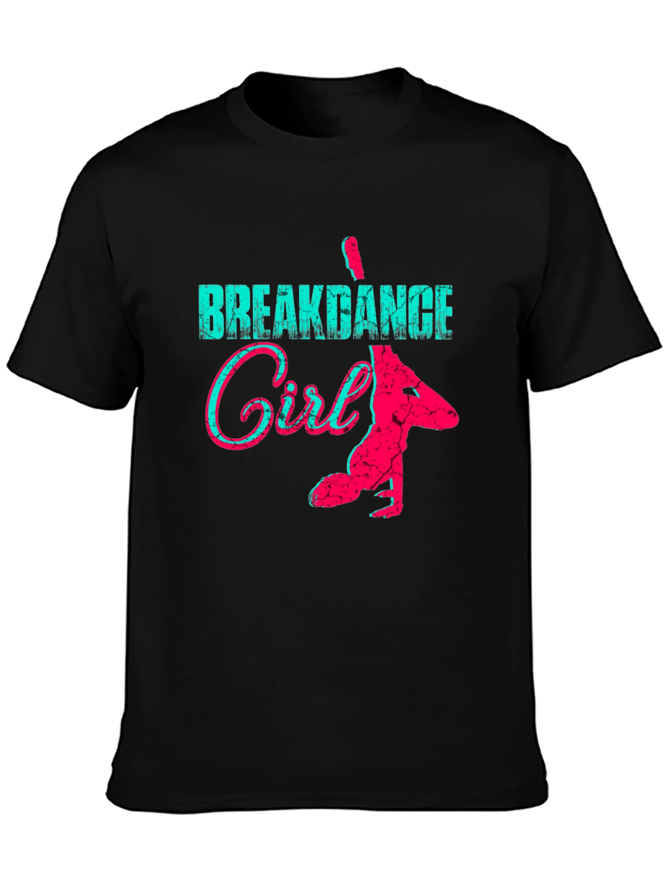 Black Breakdance Girl Graphic Tee - Cool Style view 3