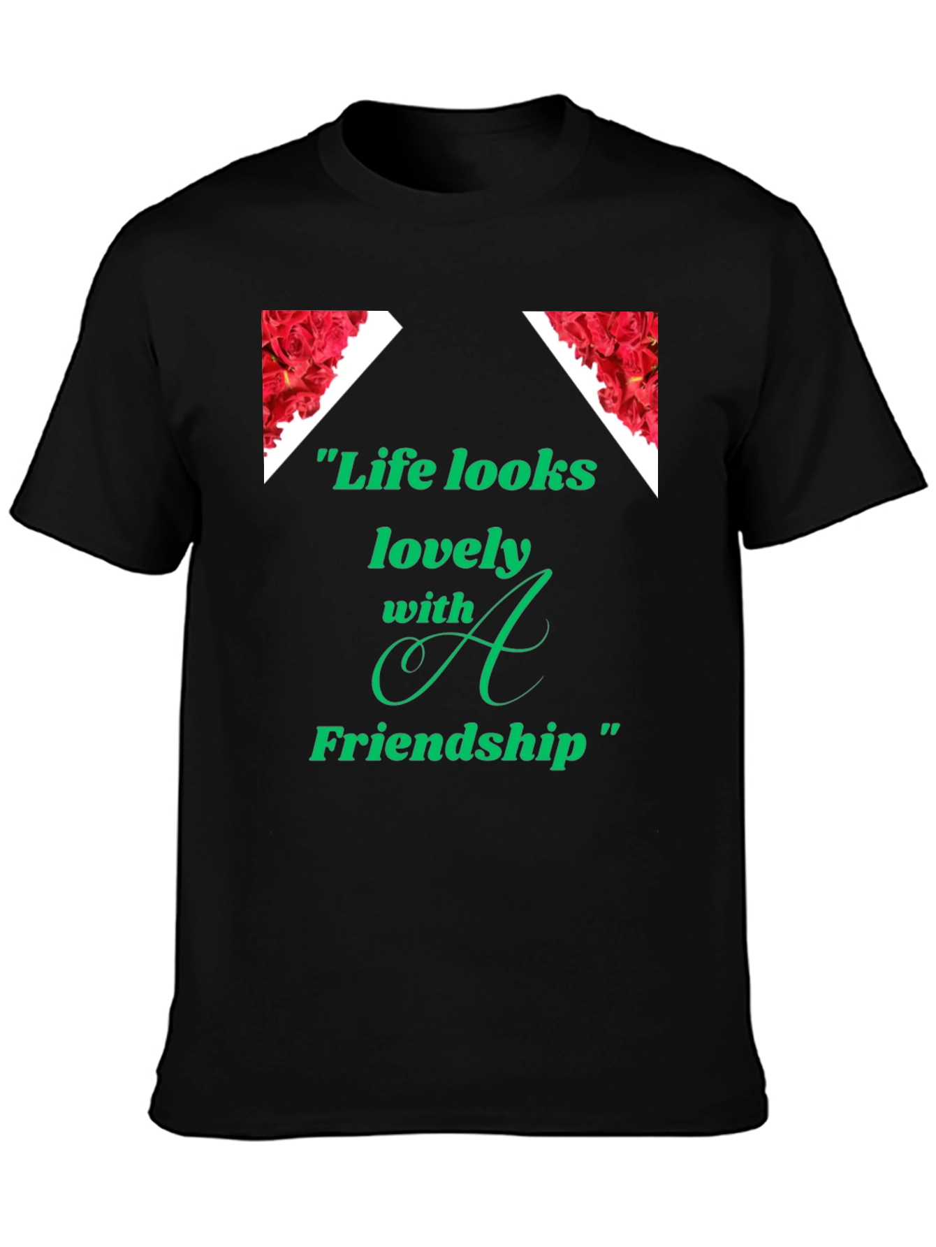 Black Life Looks Lovely Friendship Graphic Tee view 3