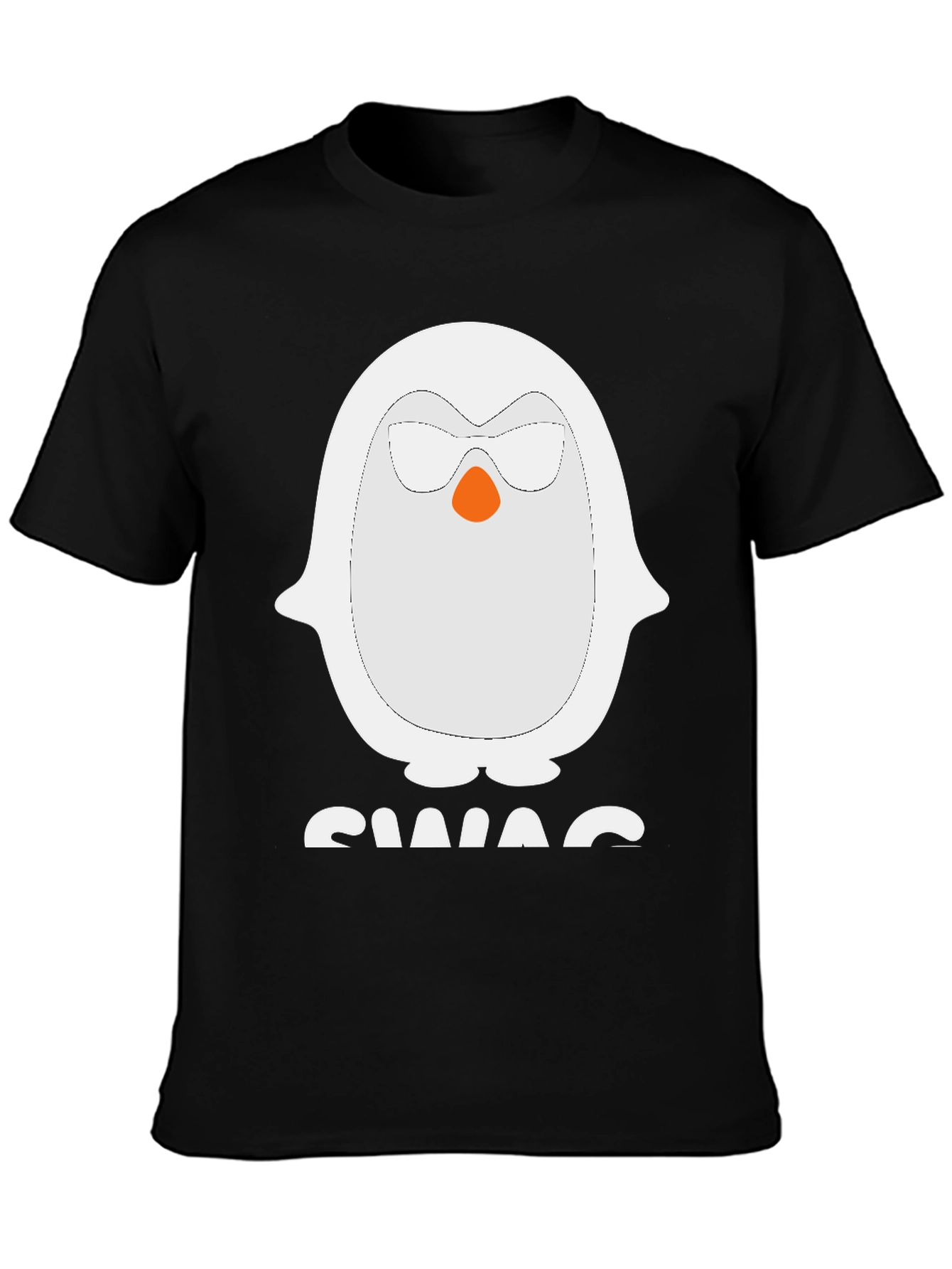Black Cool Penguin Swag T-Shirt view 3