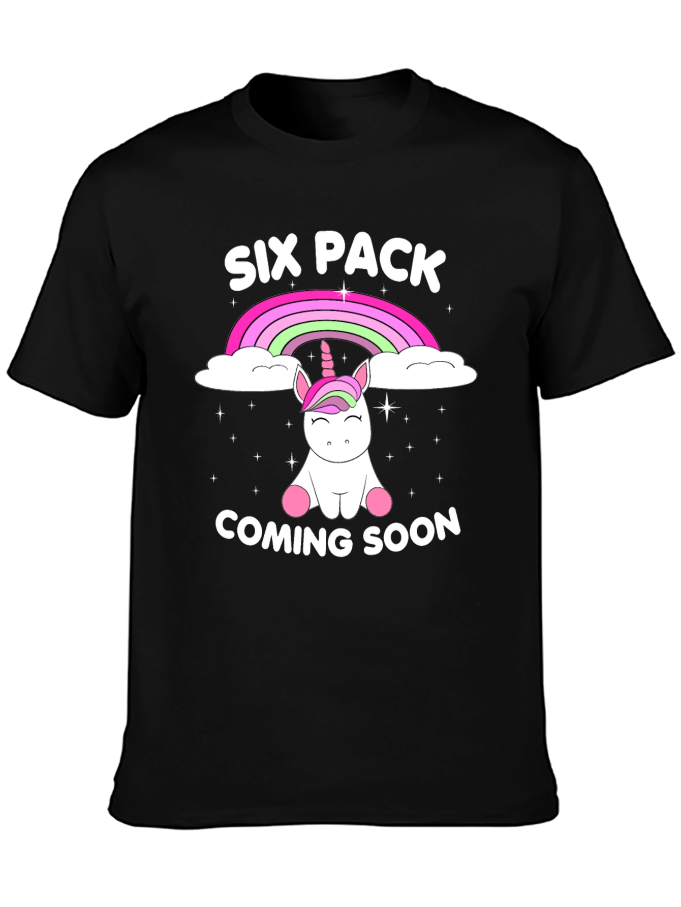 Black Unicorn Six Pack Coming Soon T-Shirt view 3