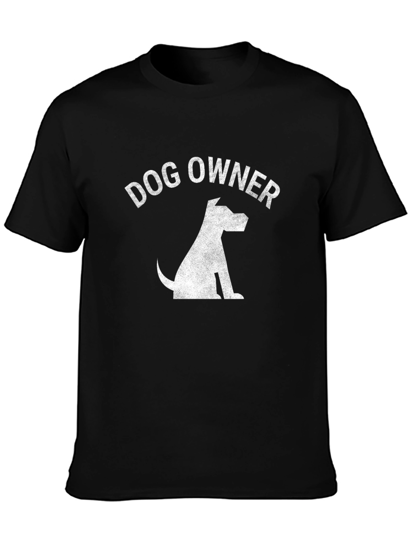Black Dog Owner Graphic Tee - Black Cotton Casual T-Shirt view 3