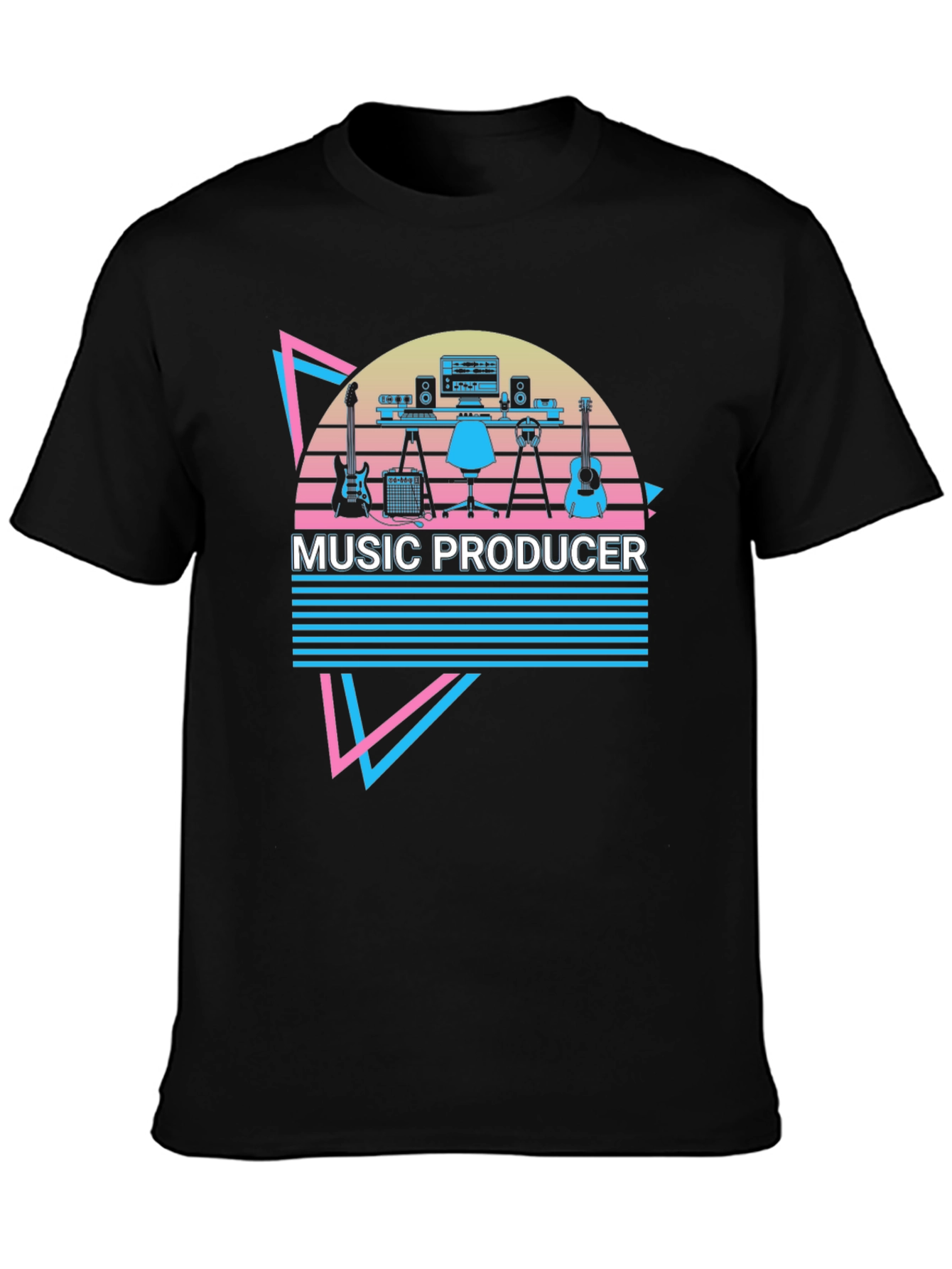 Black Music Producer Graphic Tee - Retro Style view 3