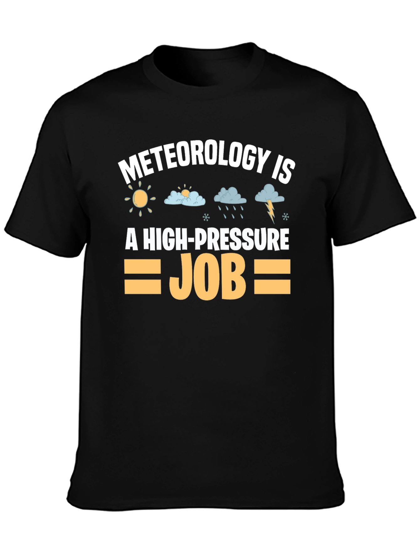 Black Meteorology High Pressure Job Graphic Tee view 3