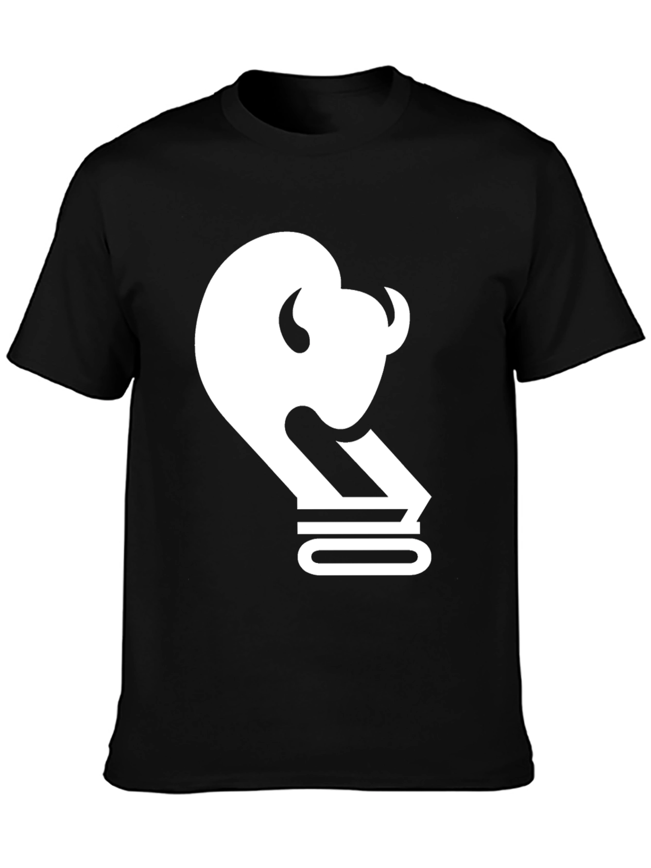 Black Buffalo Outline Graphic Tee - Black view 3