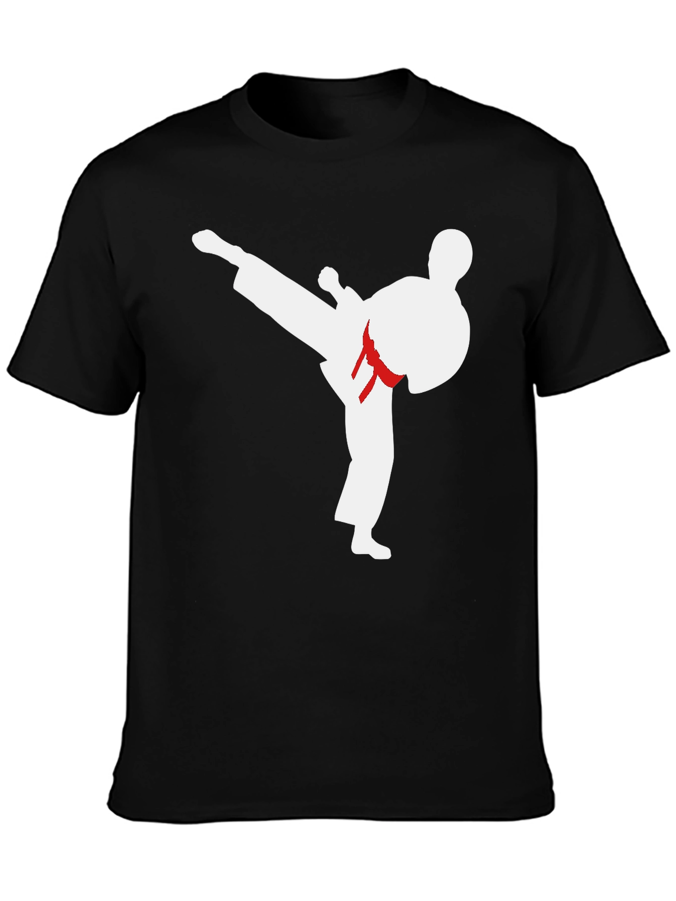 Black Karate Kick Graphic T-Shirt - Black view 3