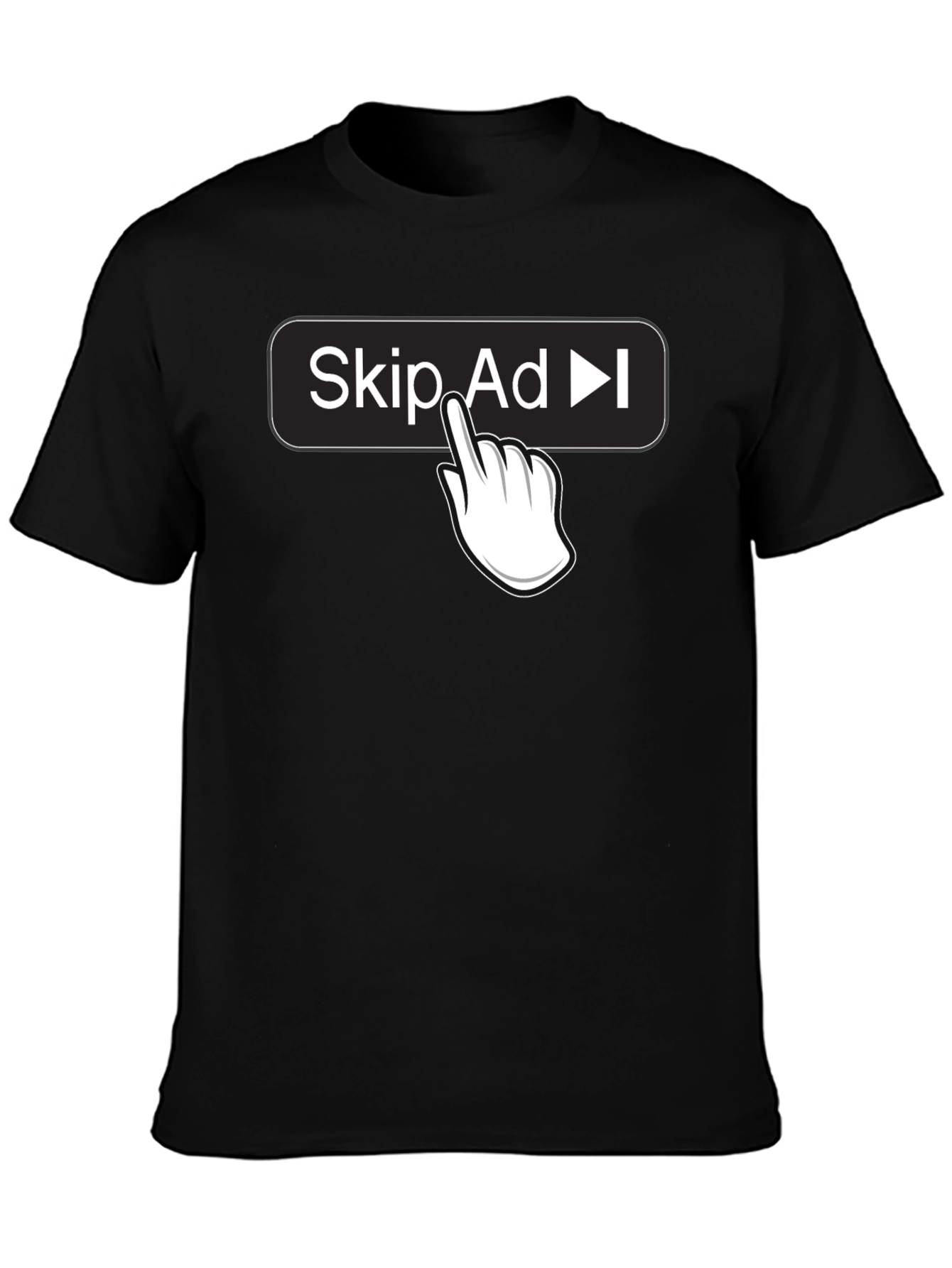 Black Skip Ad Funny Humor Novelty T-Shirt view 3