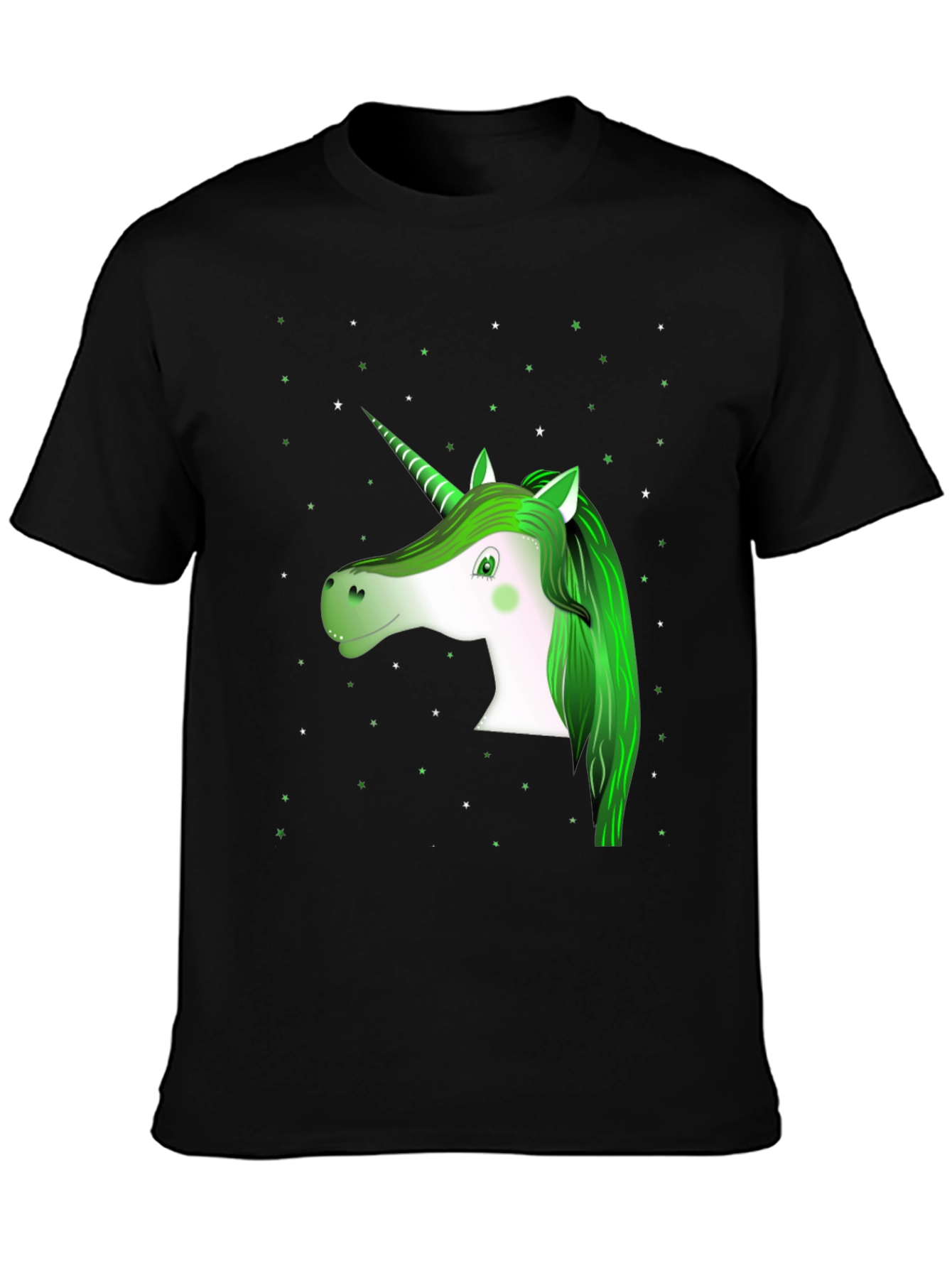 Black Unicorn Graphic Tee - Black Cotton Blend view 3