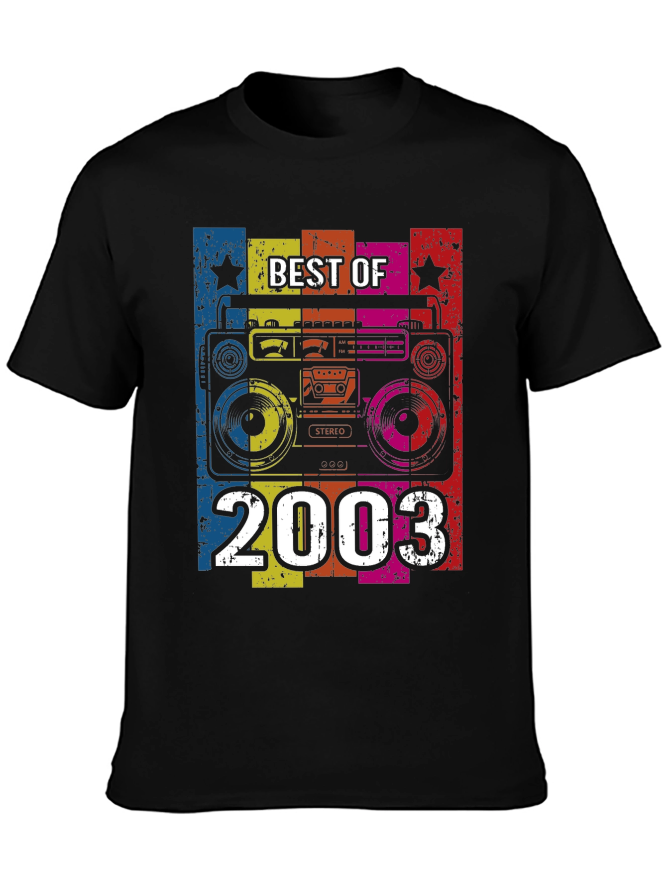 Black Retro "Best of 2003" Graphic Tee view 3