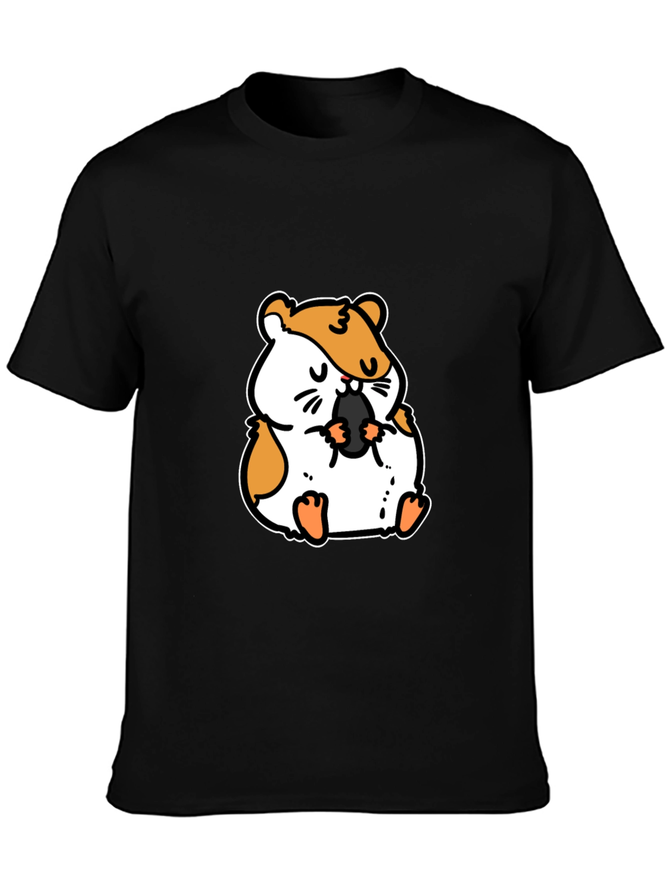 Black Hamster Graphic Tee - Cute Animal T-Shirt view 3