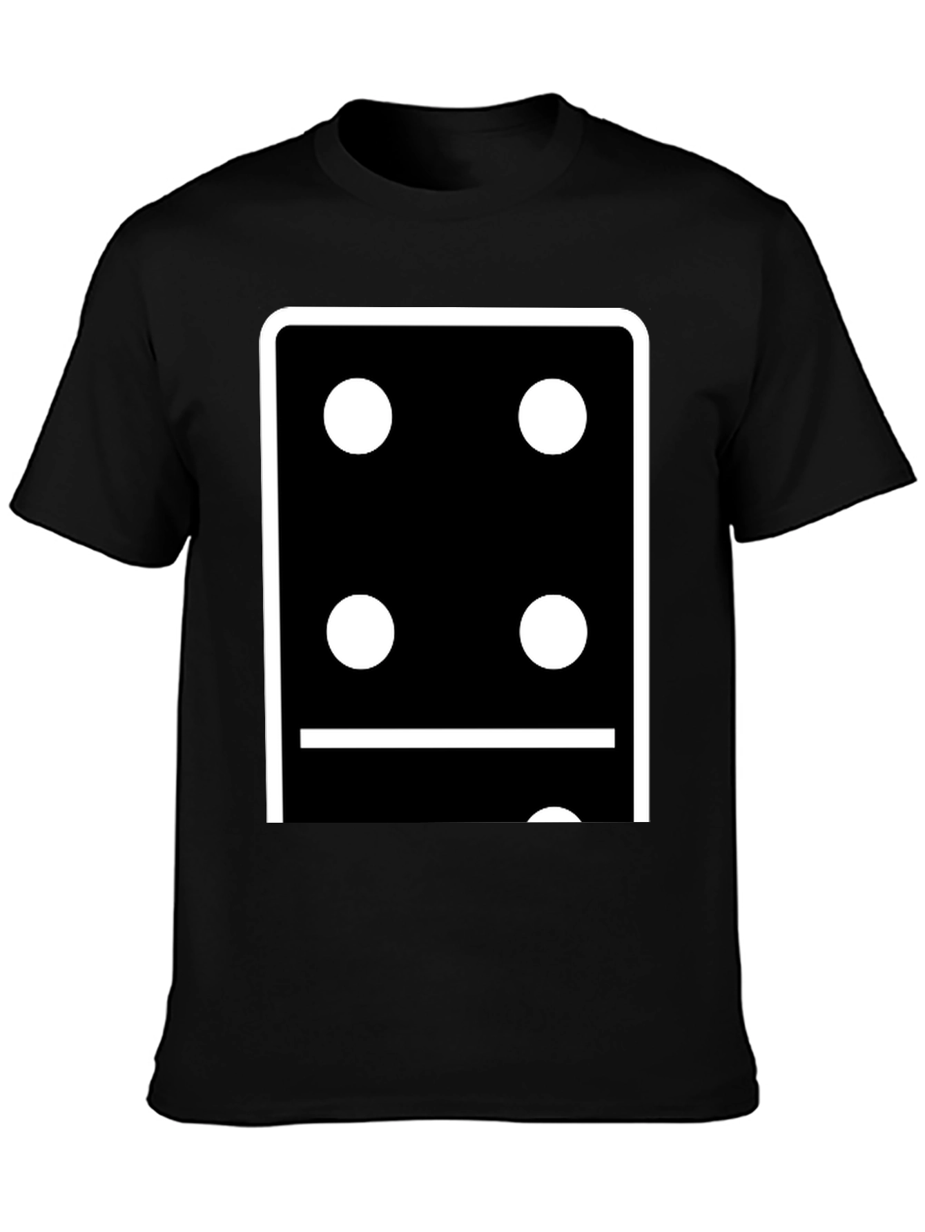 Black Domino Six T-Shirt - Stylish Casual Wear view 3