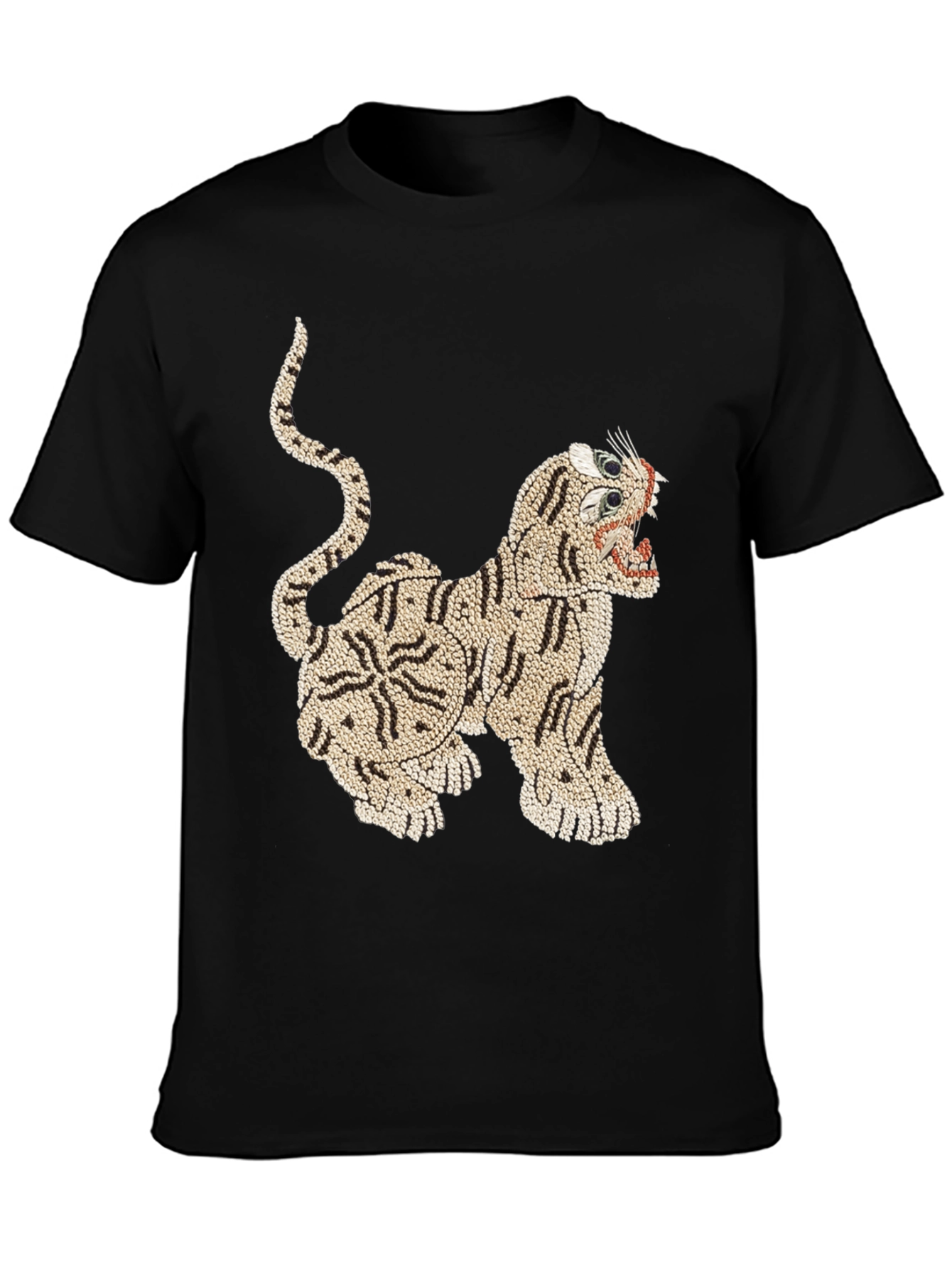 Black Tiger Graphic Print T-Shirt view 3