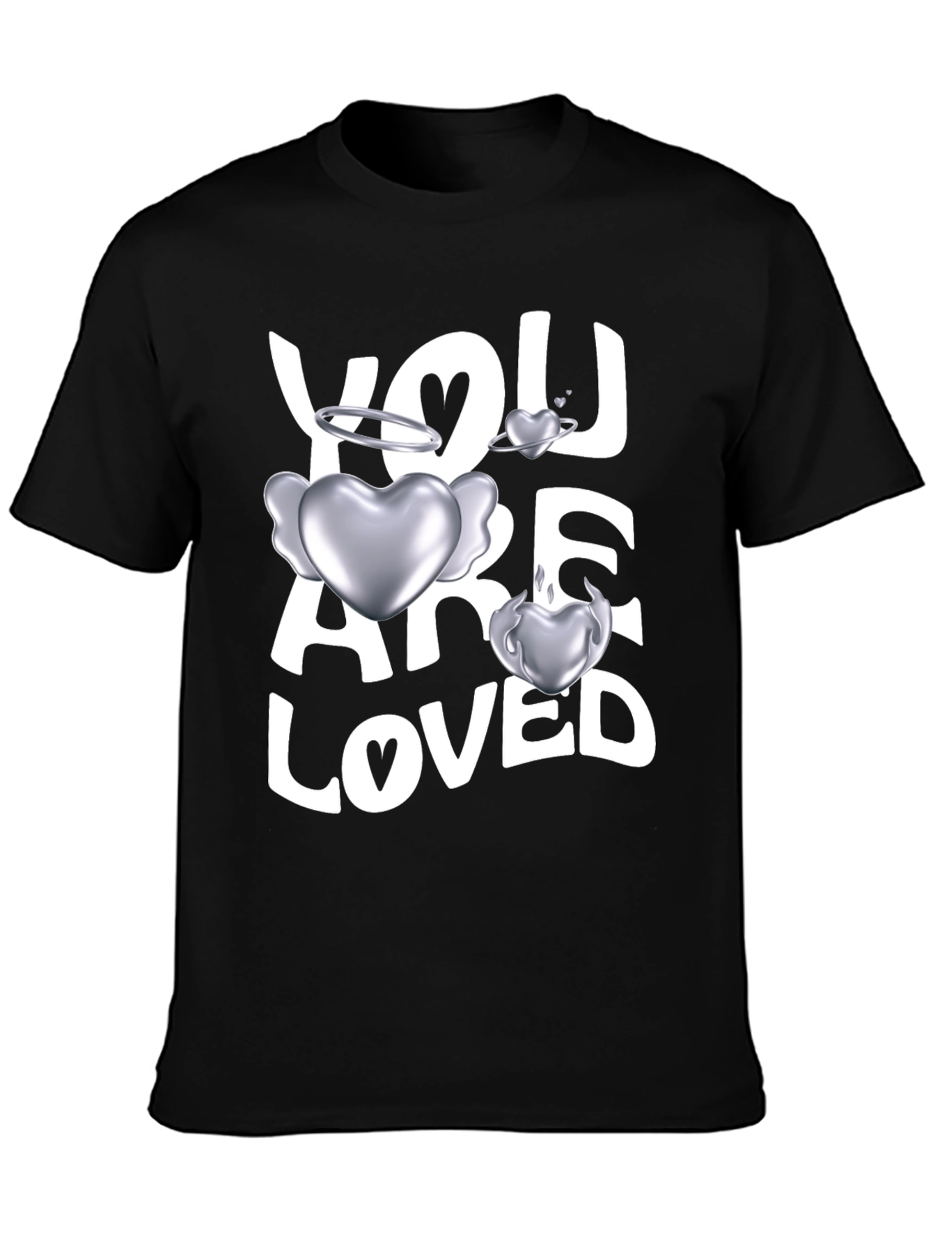 Black You Are Loved Graphic Tee view 3
