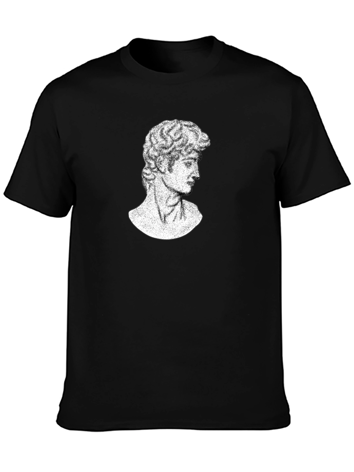 Black David Bust T-Shirt - Classic Art Graphic Tee view 3