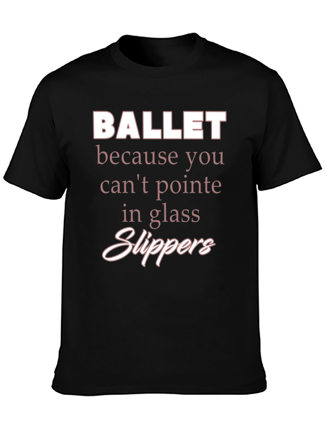 Black Ballet Slipper Graphic Tee - Dance Lover's Gift view 3