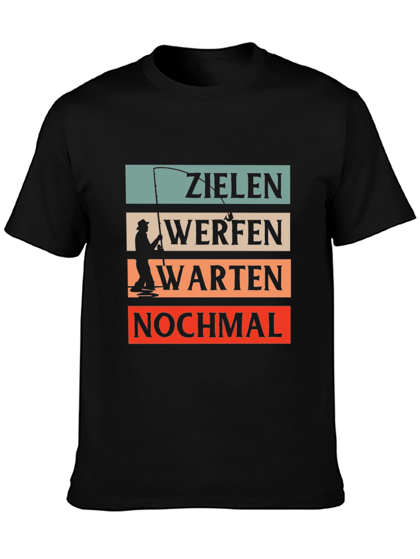 Black Zielan Werfen Warten T-Shirt view 3
