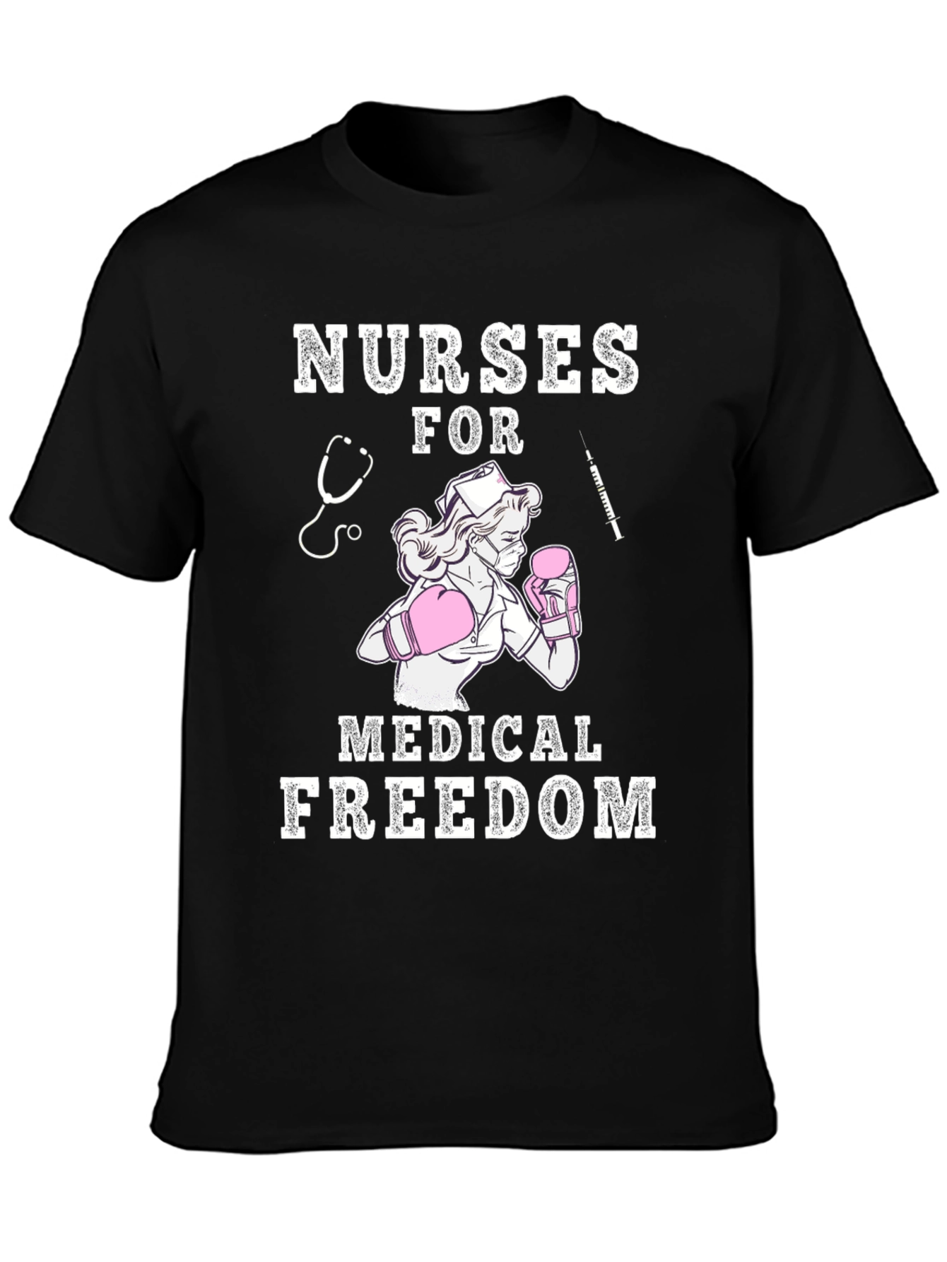 Black Nurses for Medical Freedom T-Shirt view 3
