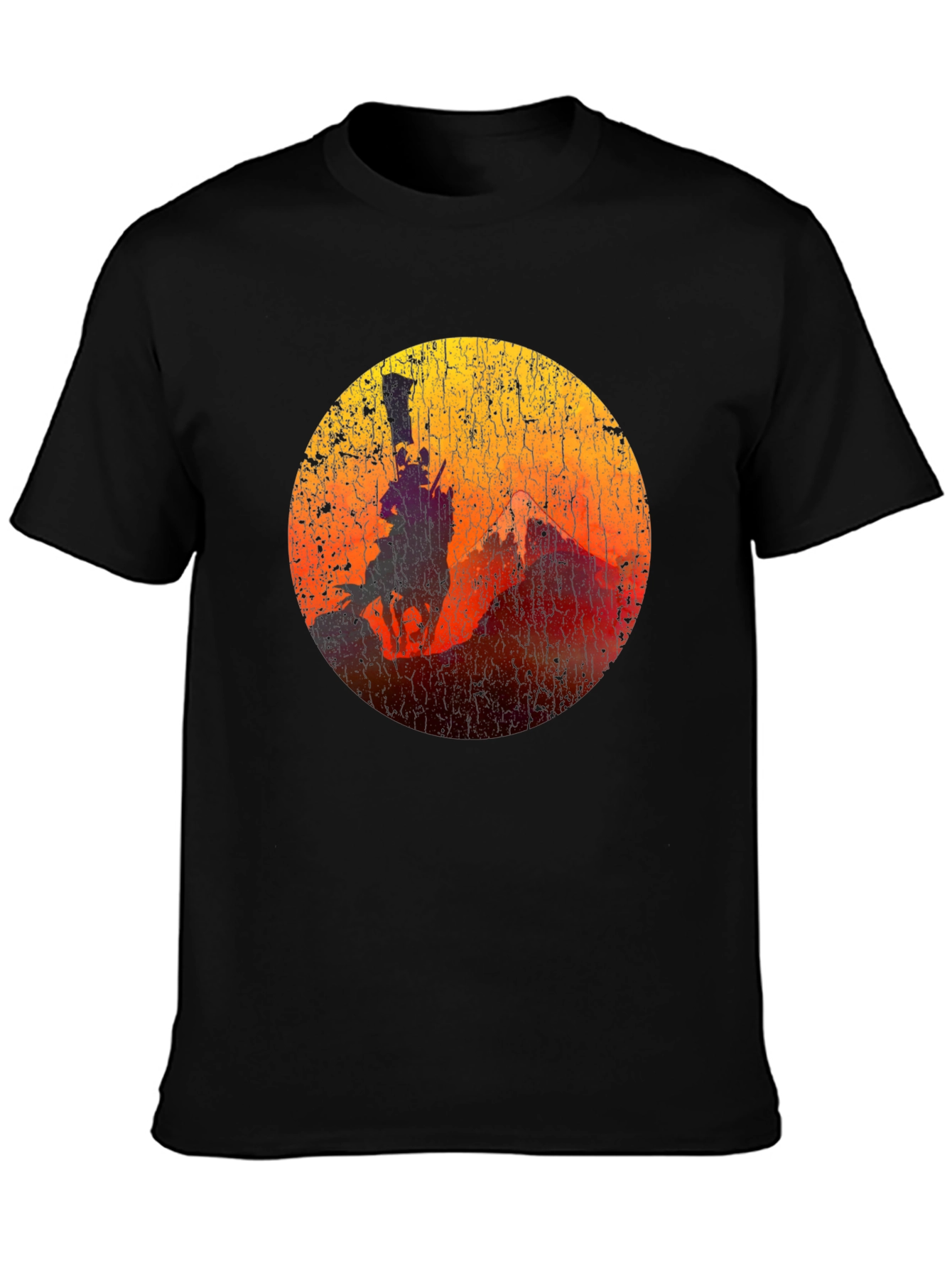 Black Sunset Rider T-Shirt - Vintage Cowboy Graphic Tee view 3